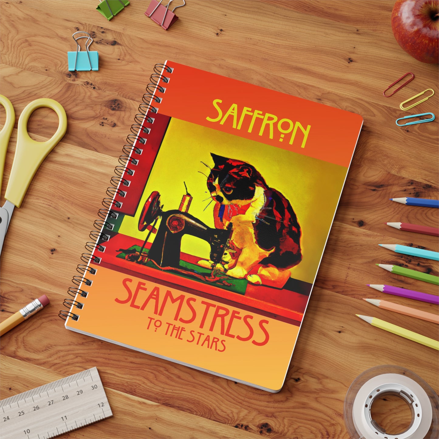 Saffron 'Seamstress to the Stars' A5 Notebook