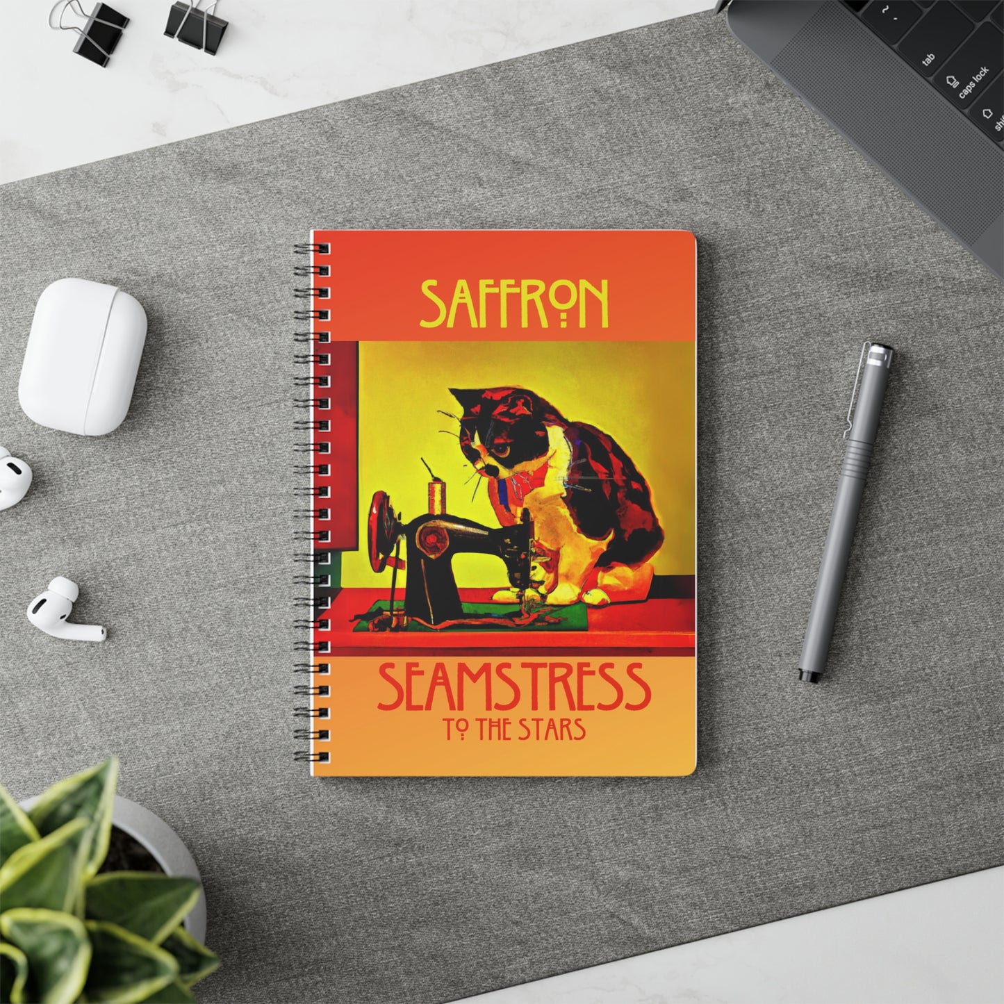 Saffron 'Seamstress to the Stars' A5 Notebook
