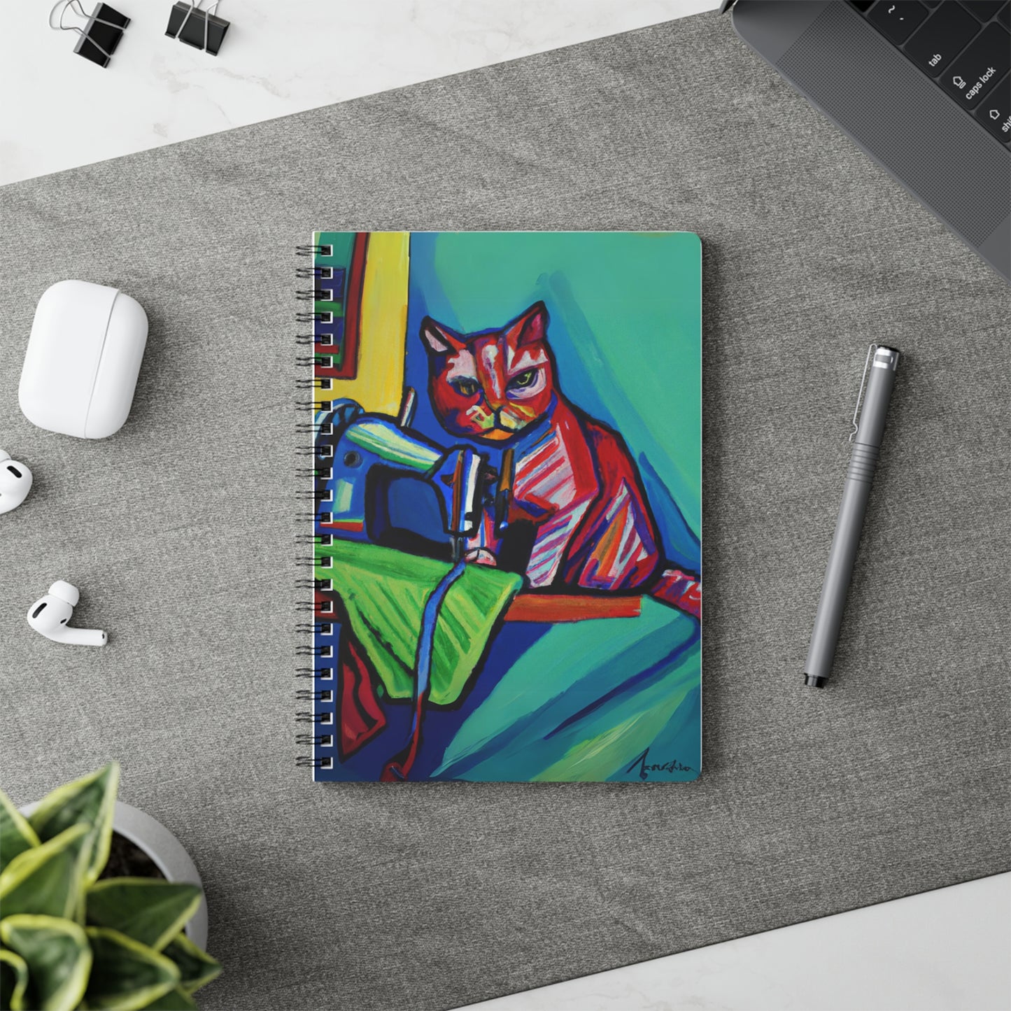 Colorful Cat Notebook A5