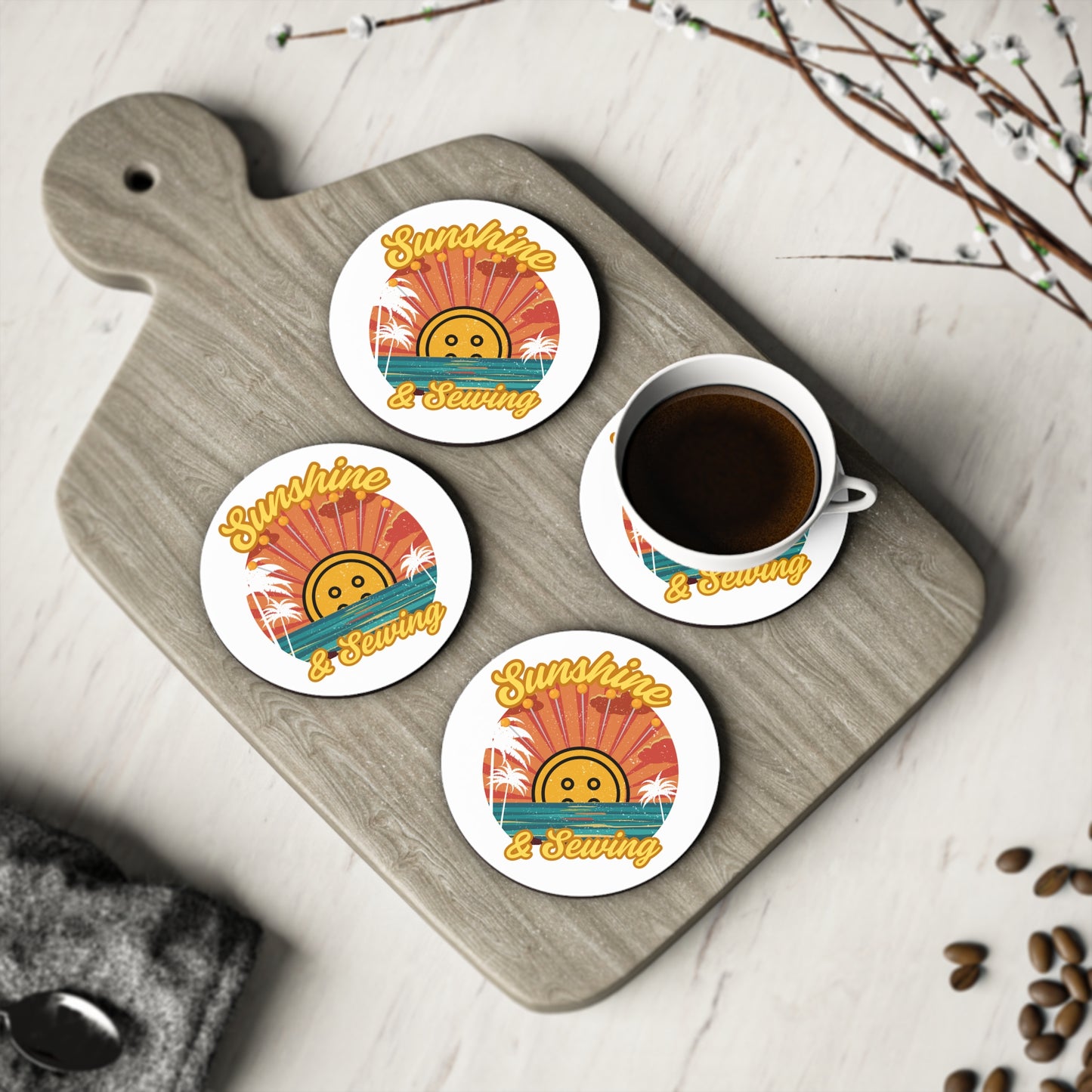 Sunshine & Sewing Coasters