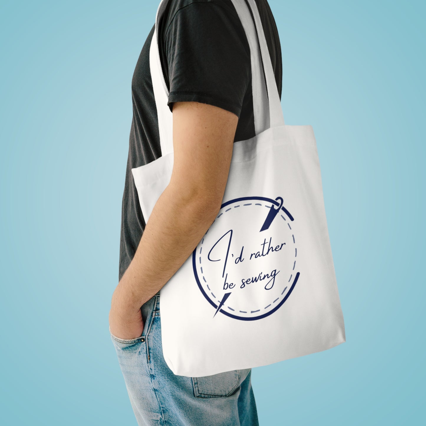 I'd rather be Sewing Tote Bag