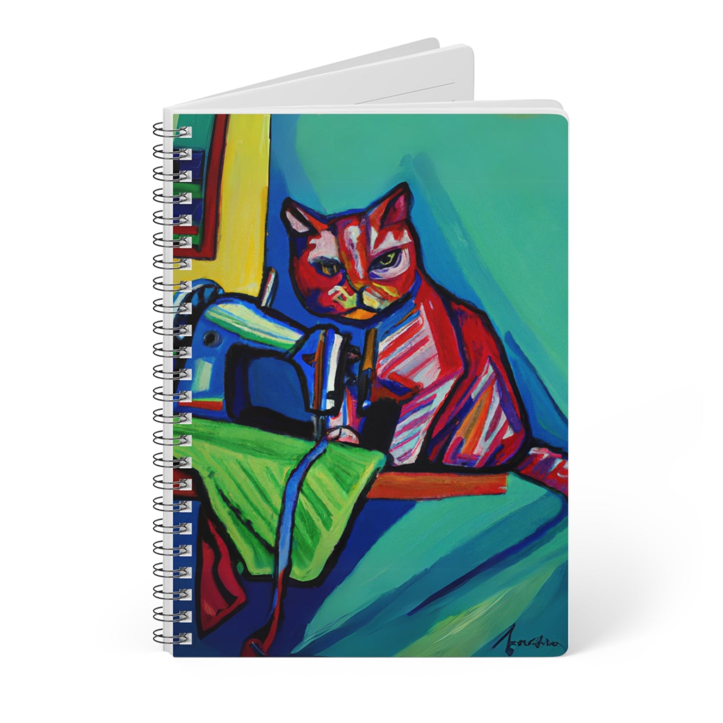 Colorful Cat Notebook A5