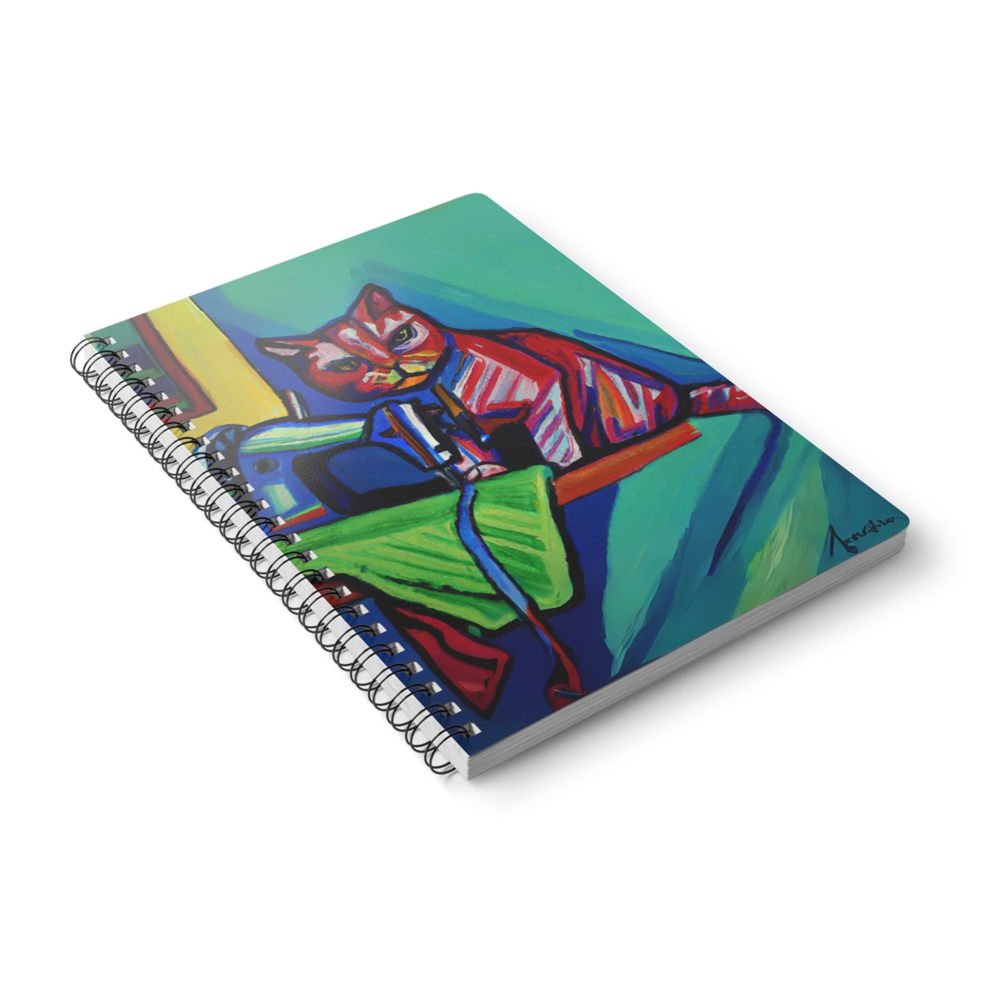 Colorful Cat Notebook A5