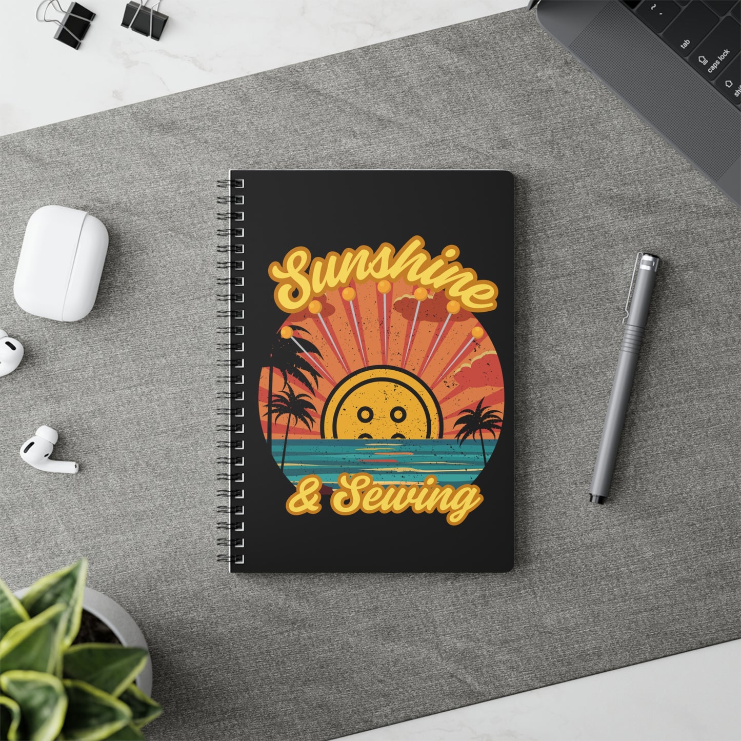Sunshine & Sewing Notebook A5 Black