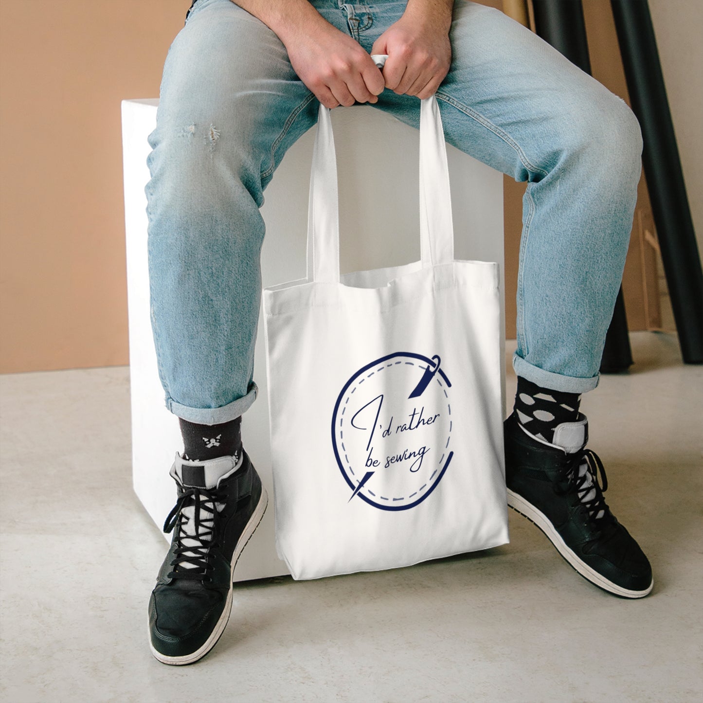 I'd rather be Sewing Tote Bag