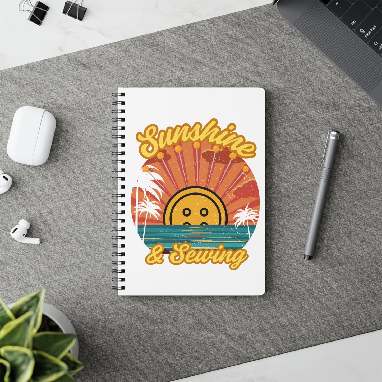 Sunshine & Sewing Notebook A5 White