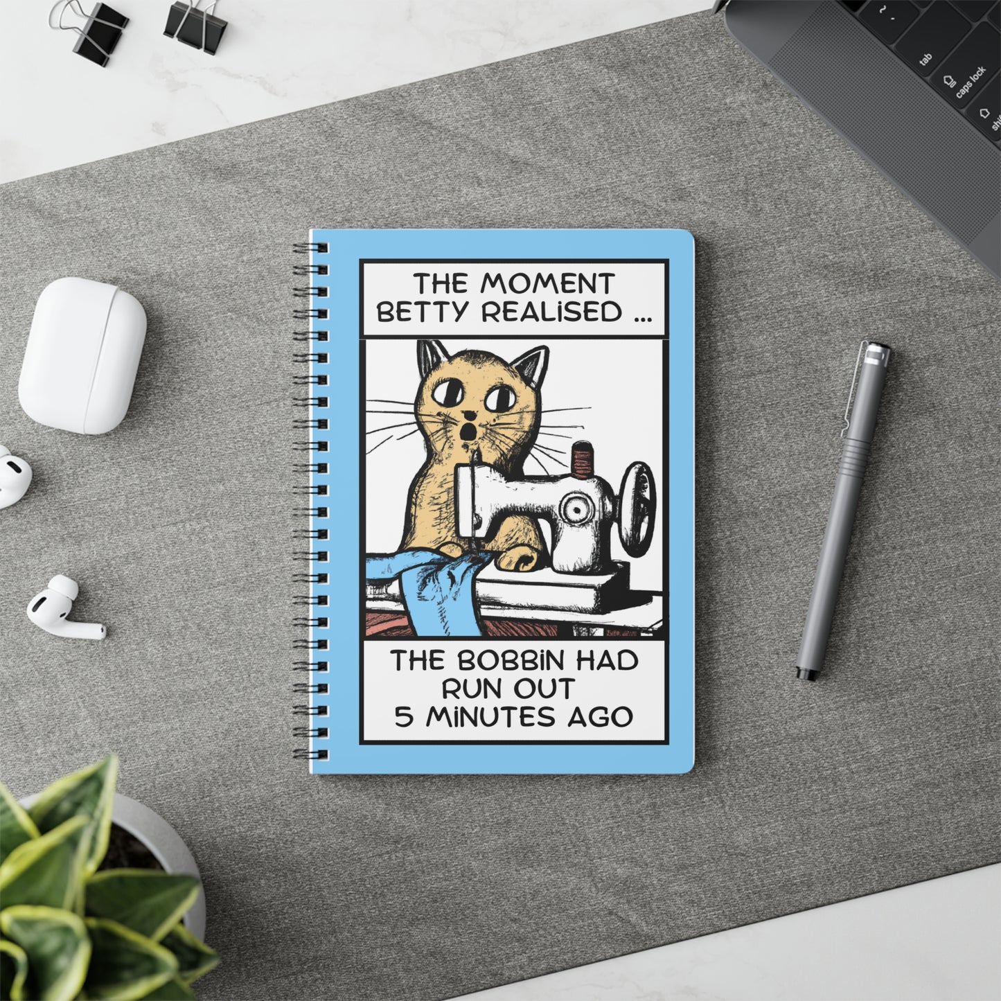Betty Bobbin Cat Notebook