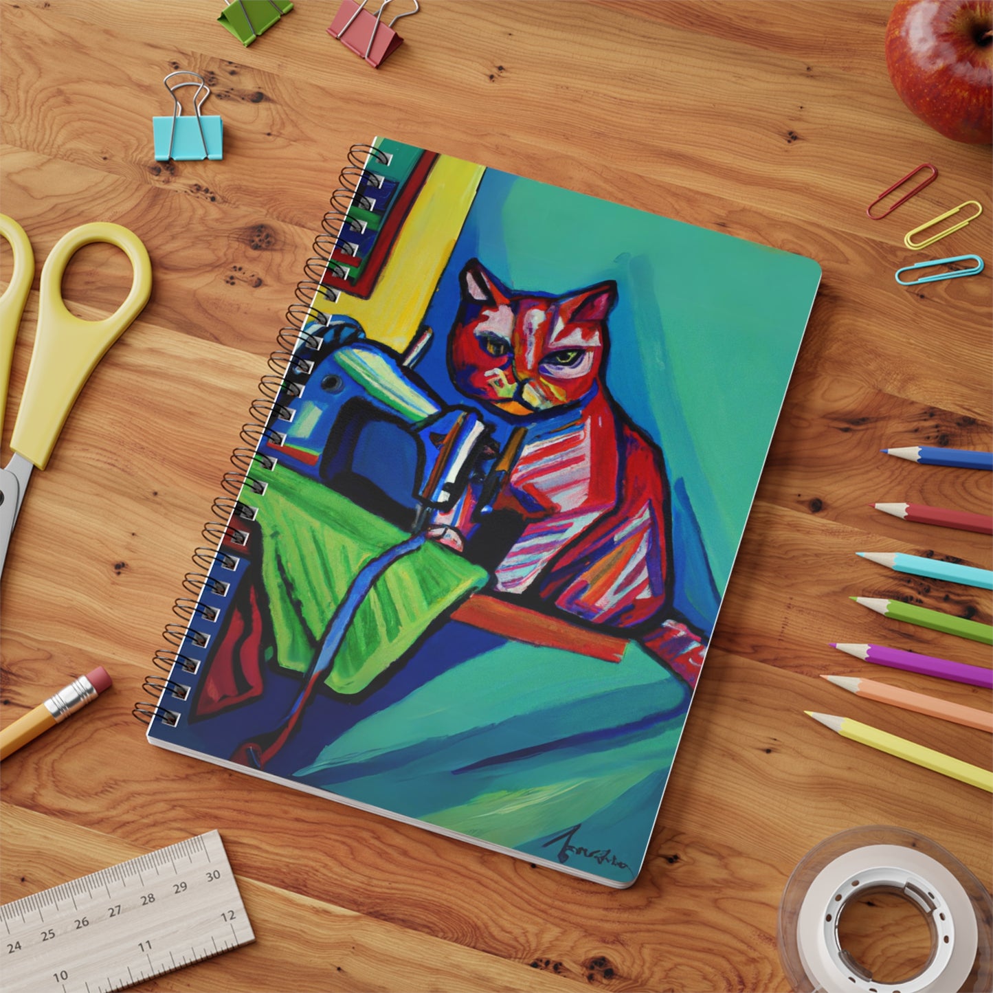 Colorful Cat Notebook A5