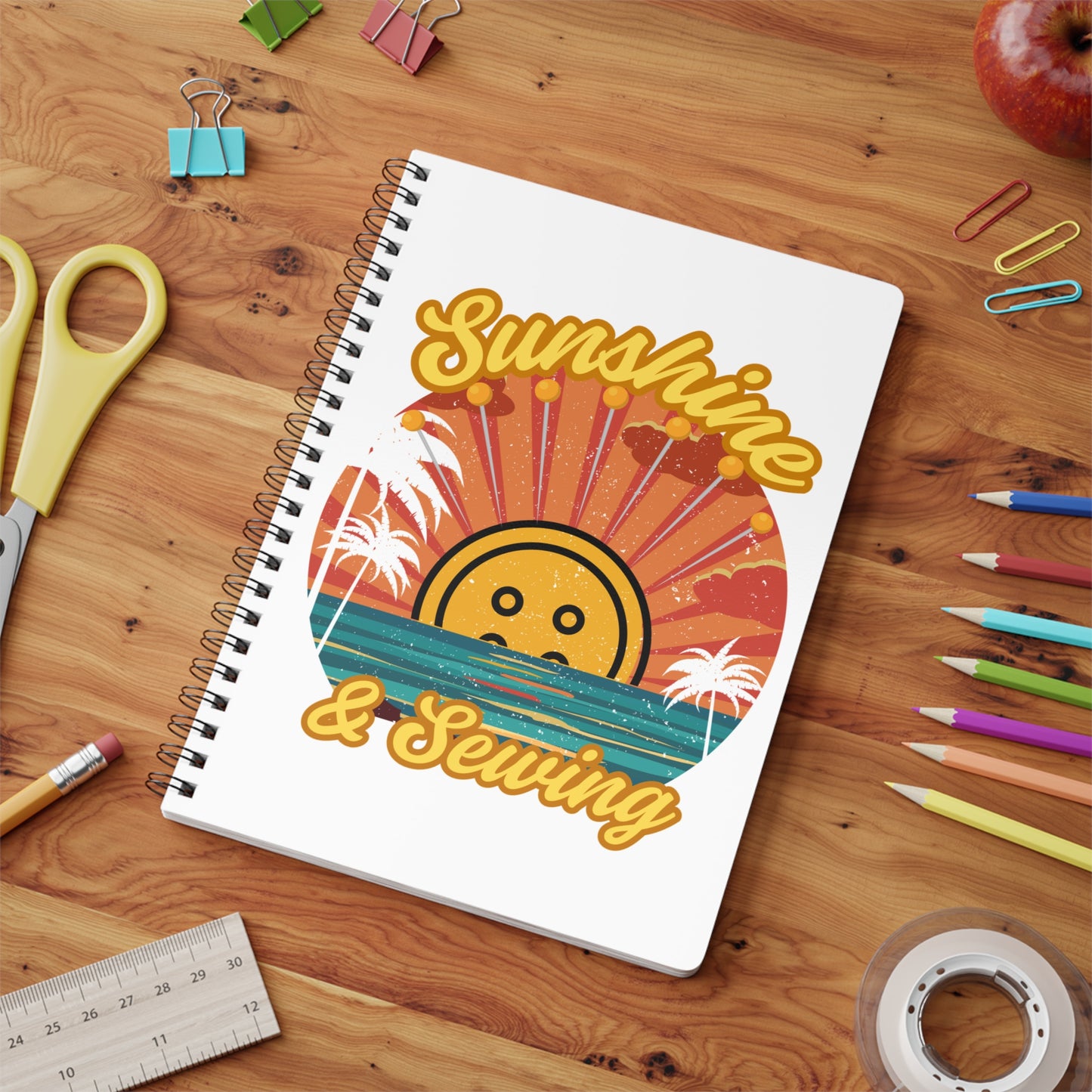 Sunshine & Sewing Notebook A5 White