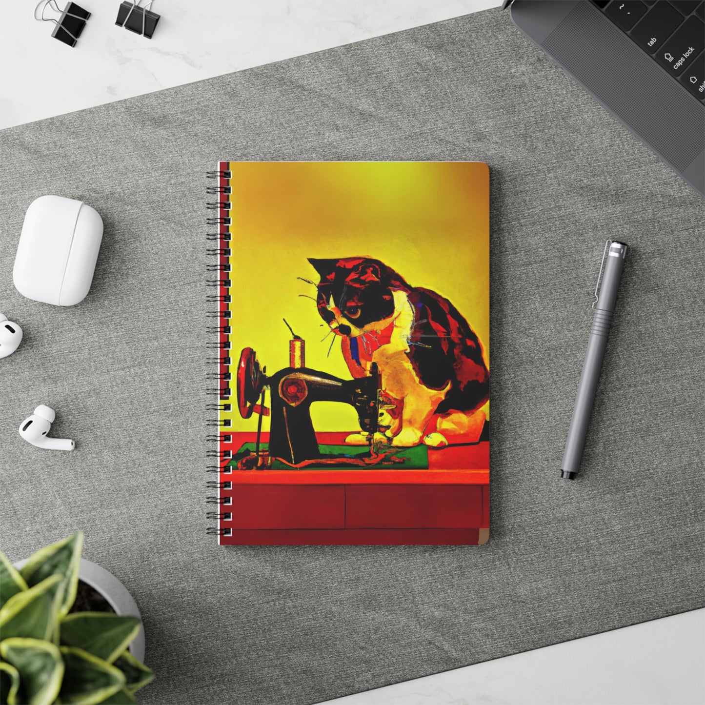 Whimsical Cat Sewing Notebook