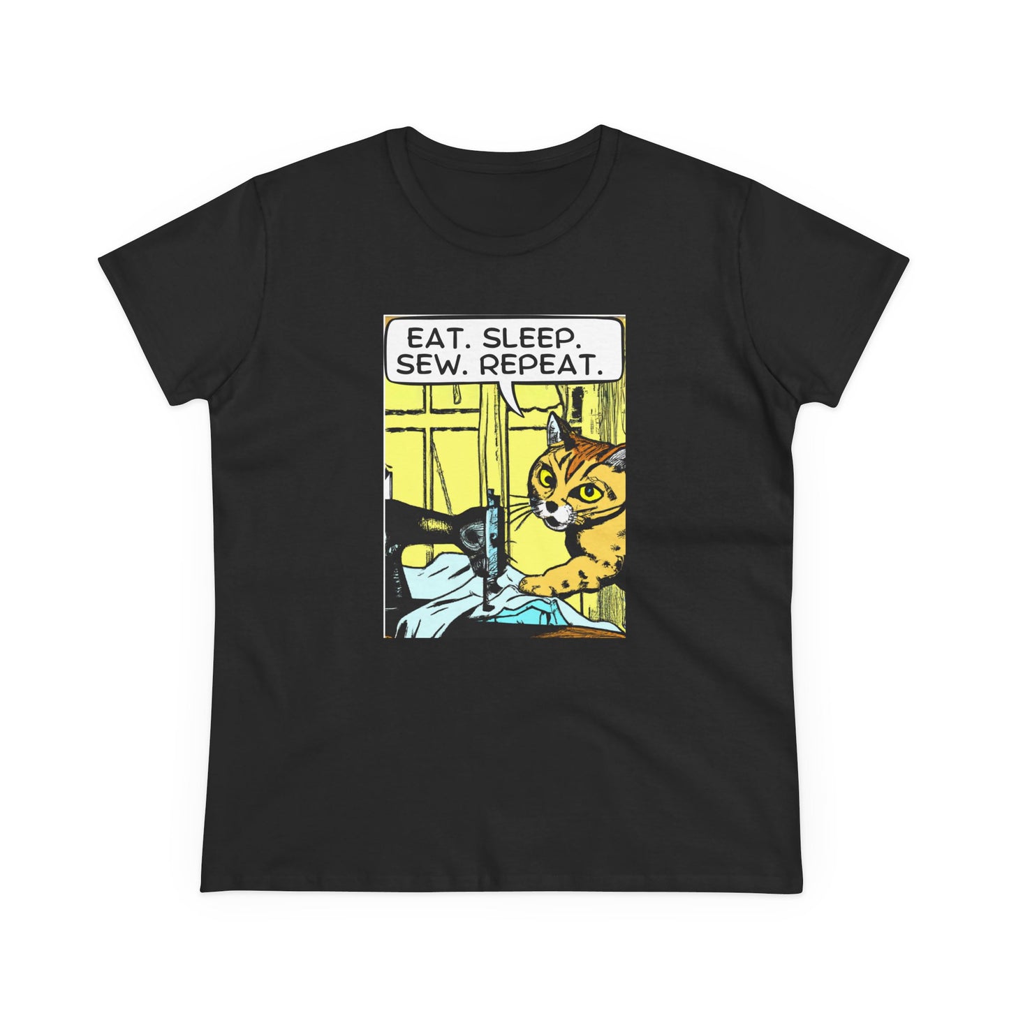 Sewing Enthusiast Cotton Tee - Eat Sleep Sew Repeat