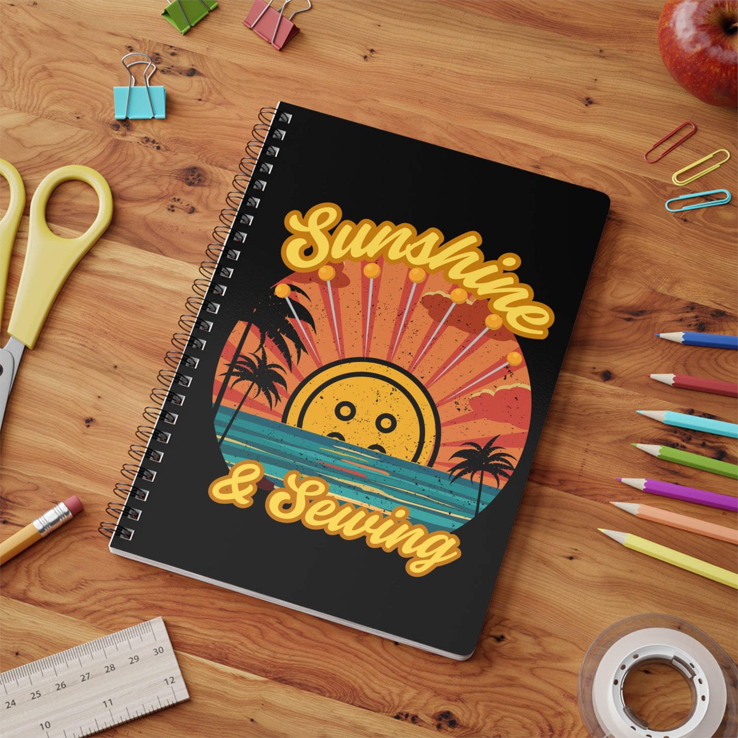 Sunshine & Sewing Notebook A5 Black