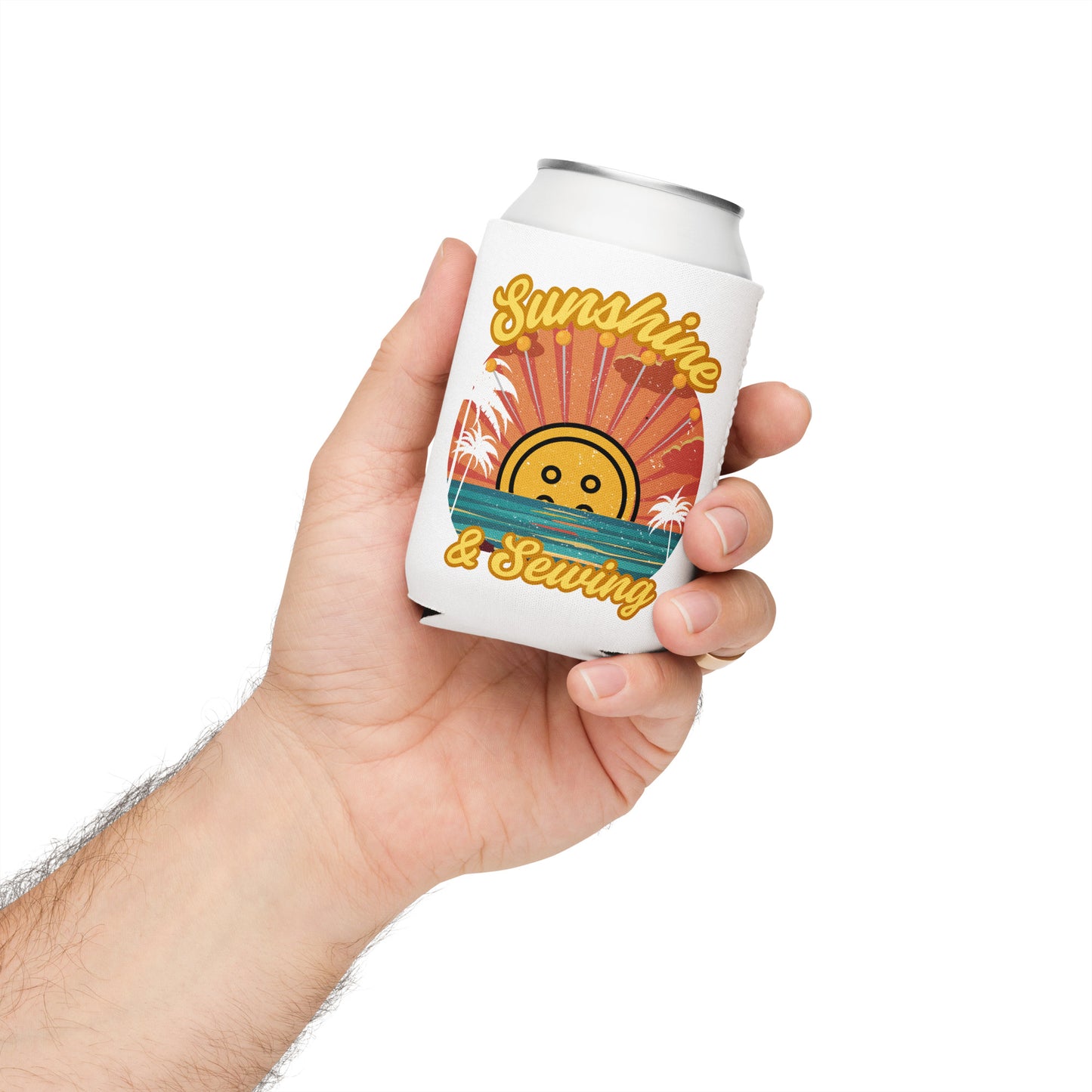 Sunshine and Sewing Can Cooler