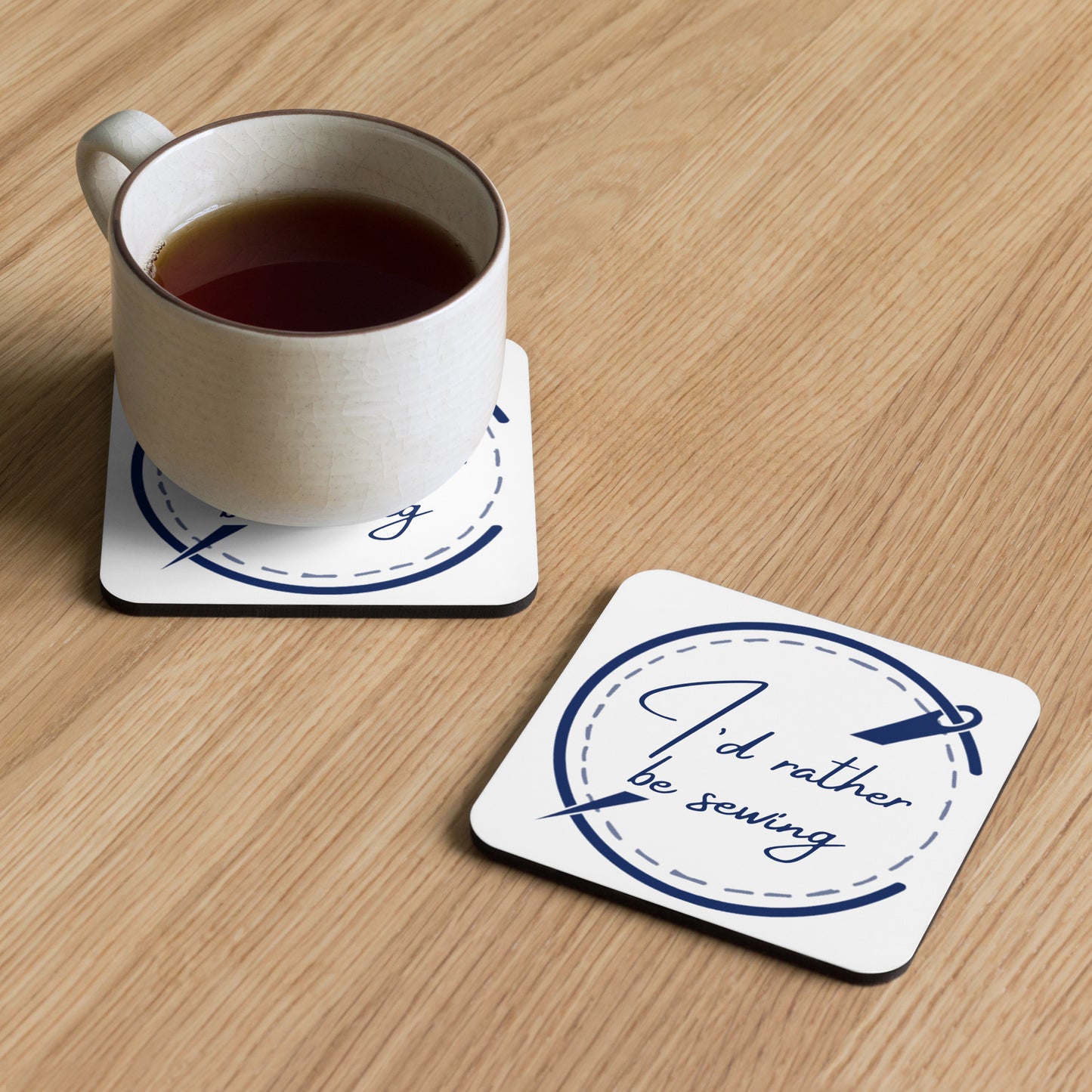 I'd Rather be Sewing! Cork-back Coaster