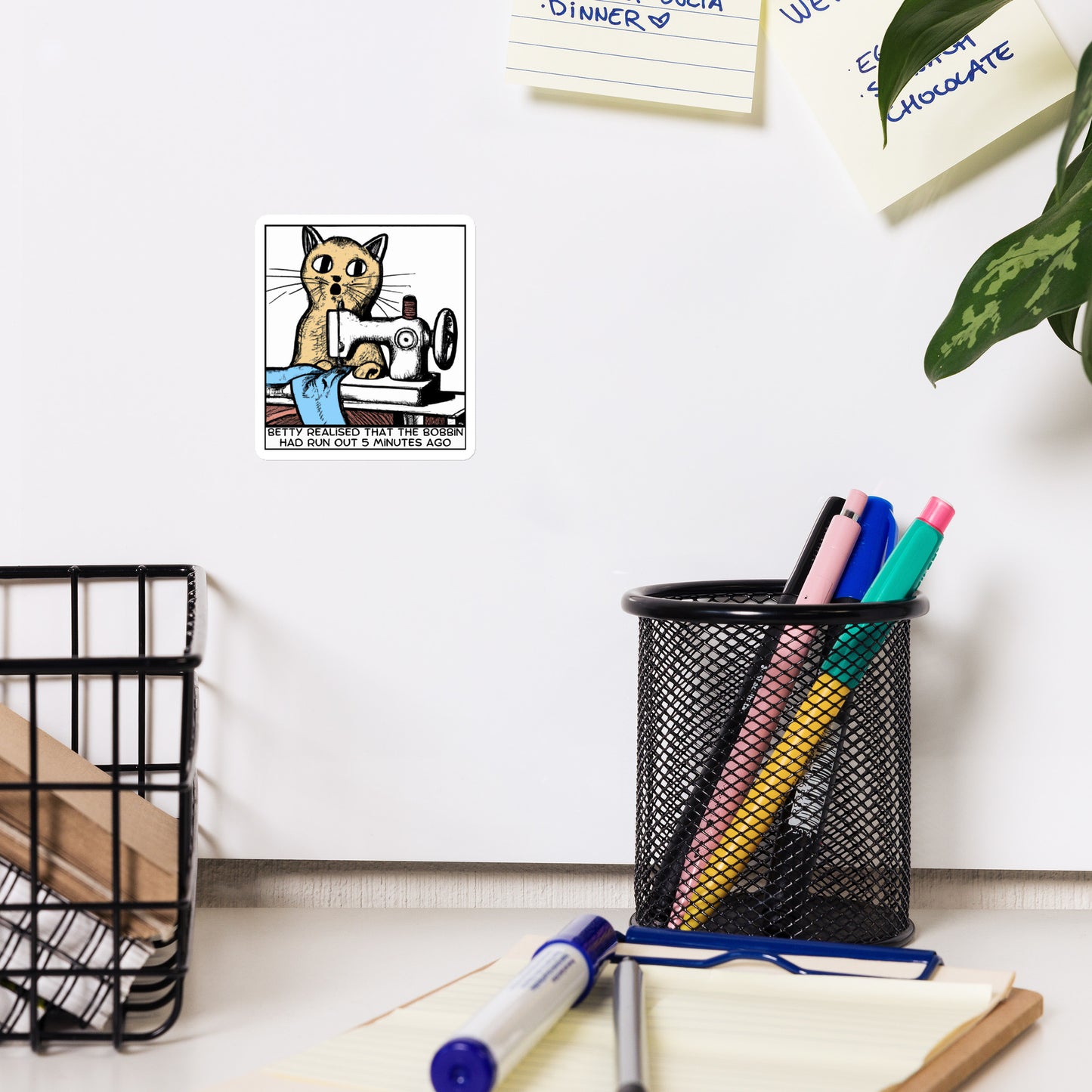 Betty Bobbin Cat Magnet