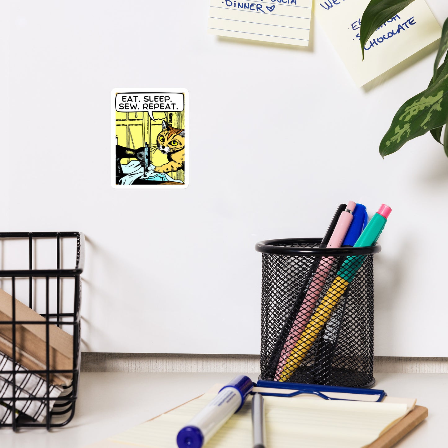Eat. Sleep. Sew. Repeat. Magnet