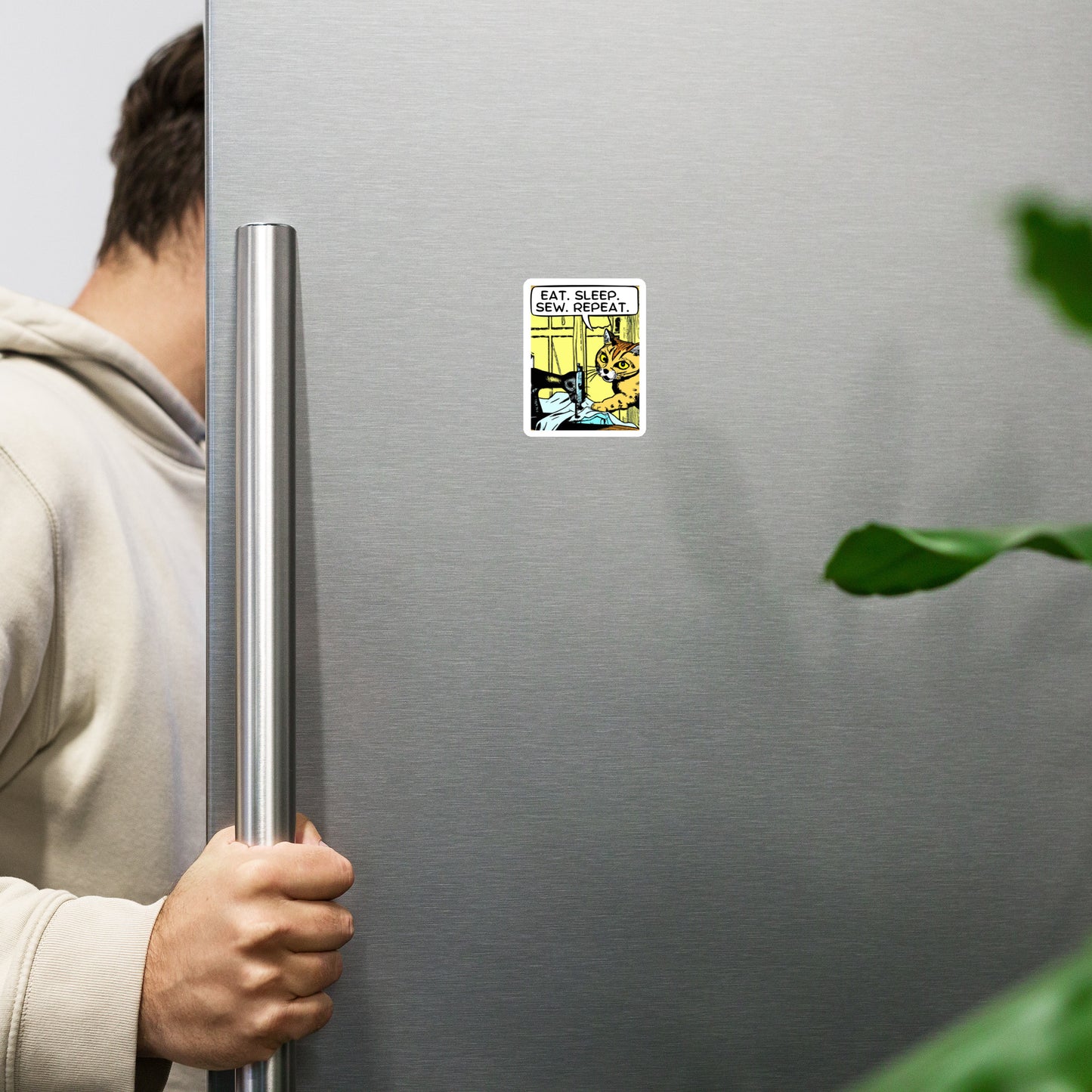 Eat. Sleep. Sew. Repeat. Magnet