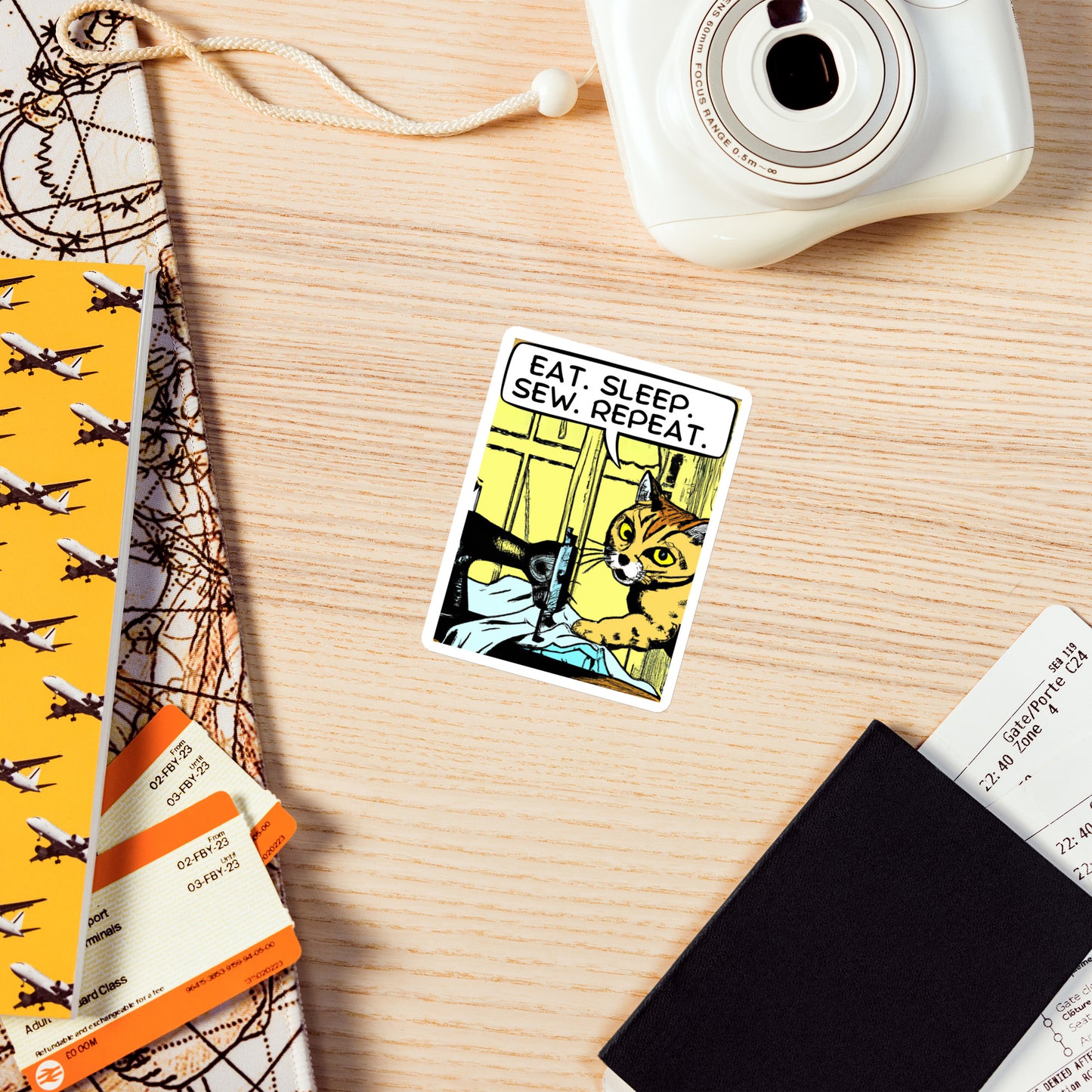 Eat. Sleep. Sew. Repeat. Magnet