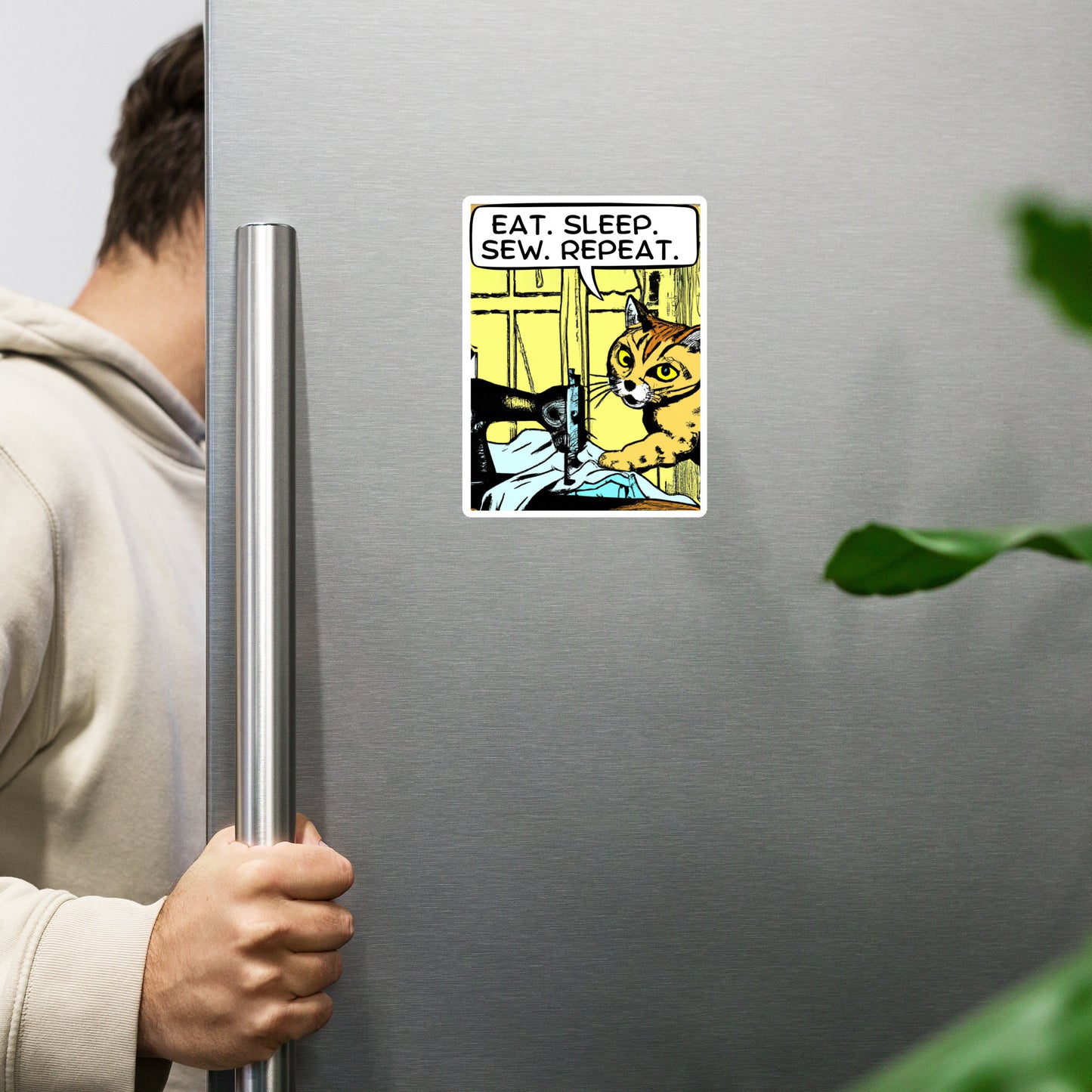 Eat. Sleep. Sew. Repeat. Magnet