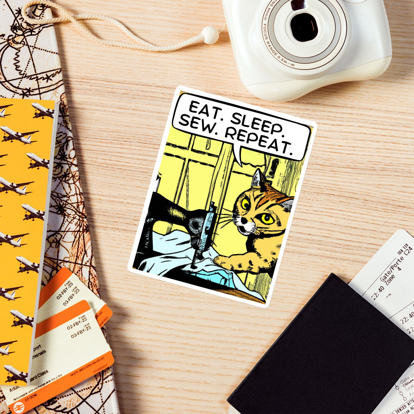 Eat. Sleep. Sew. Repeat. Magnet