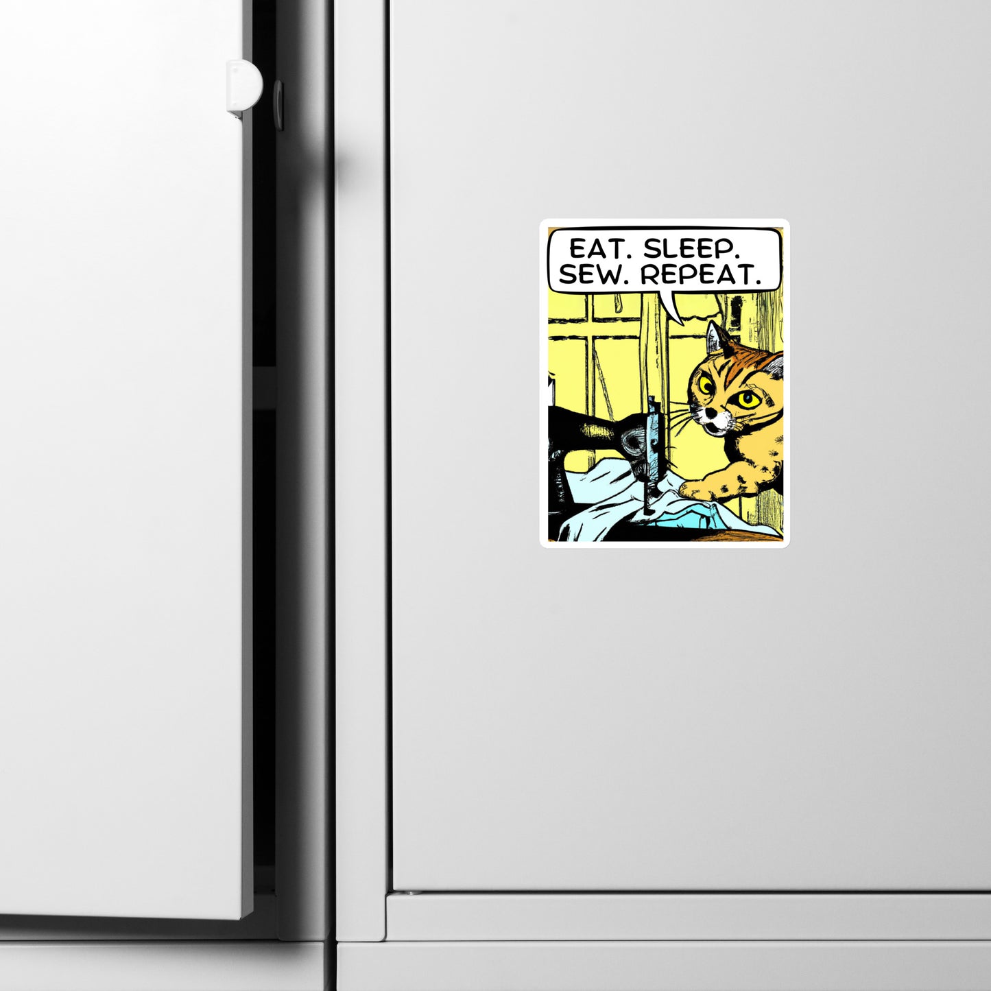 Eat. Sleep. Sew. Repeat. Magnet