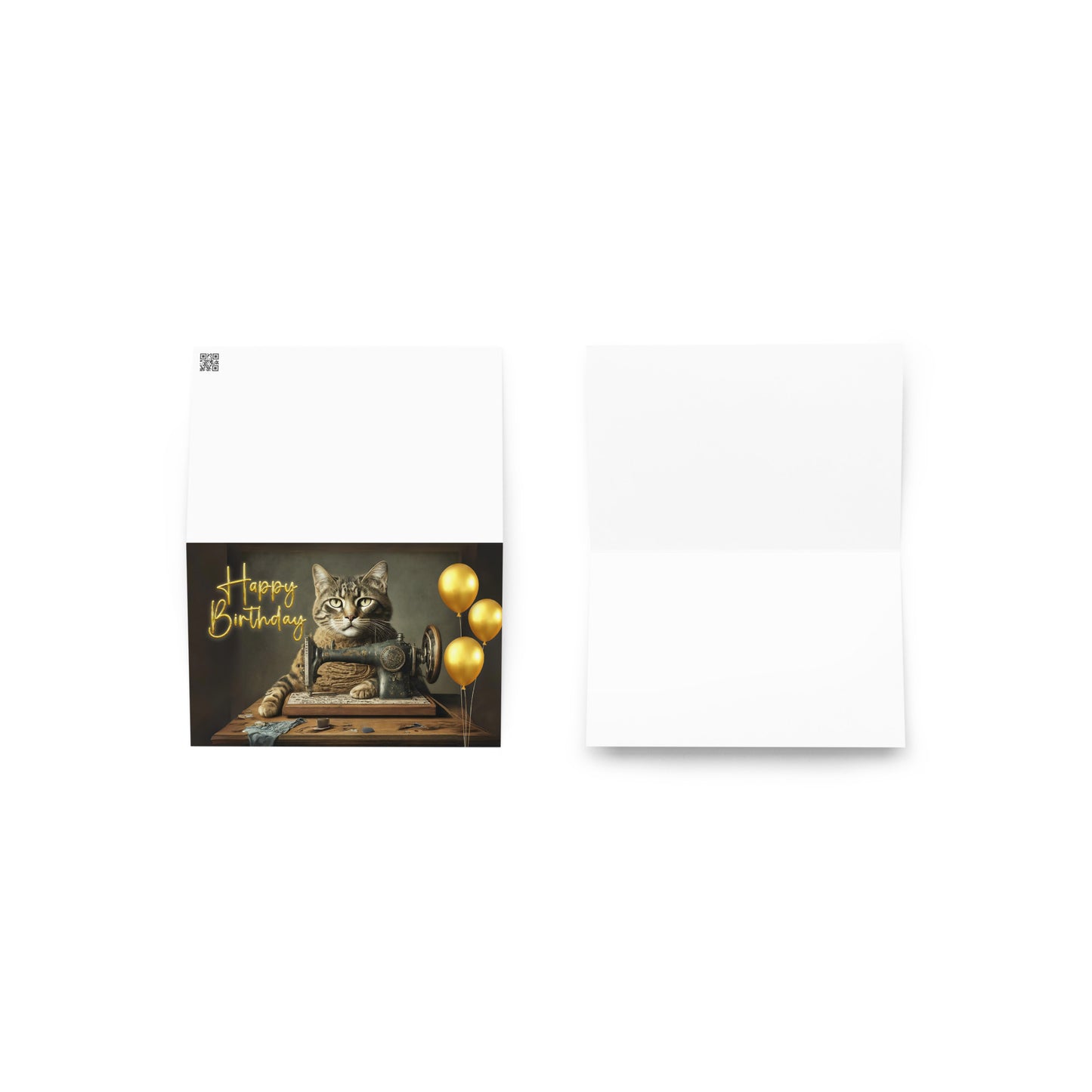 Sewing Bro Gold Birthday Card