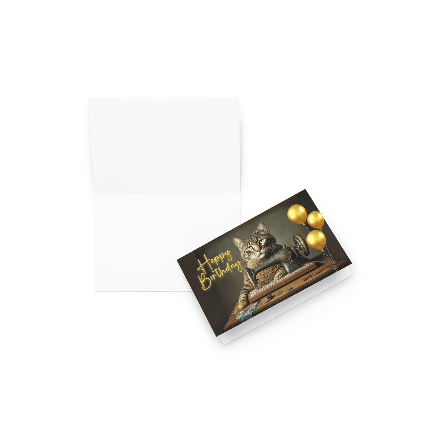 Sewing Bro Gold Birthday Card