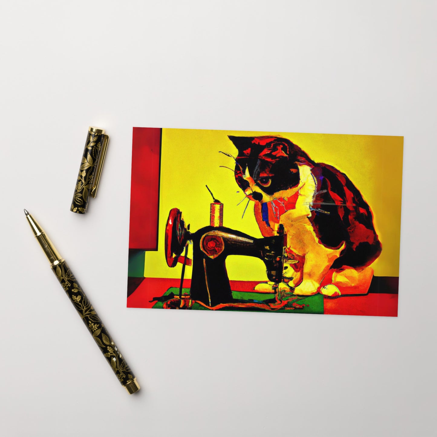 Sewing Cat 23 Blank Card