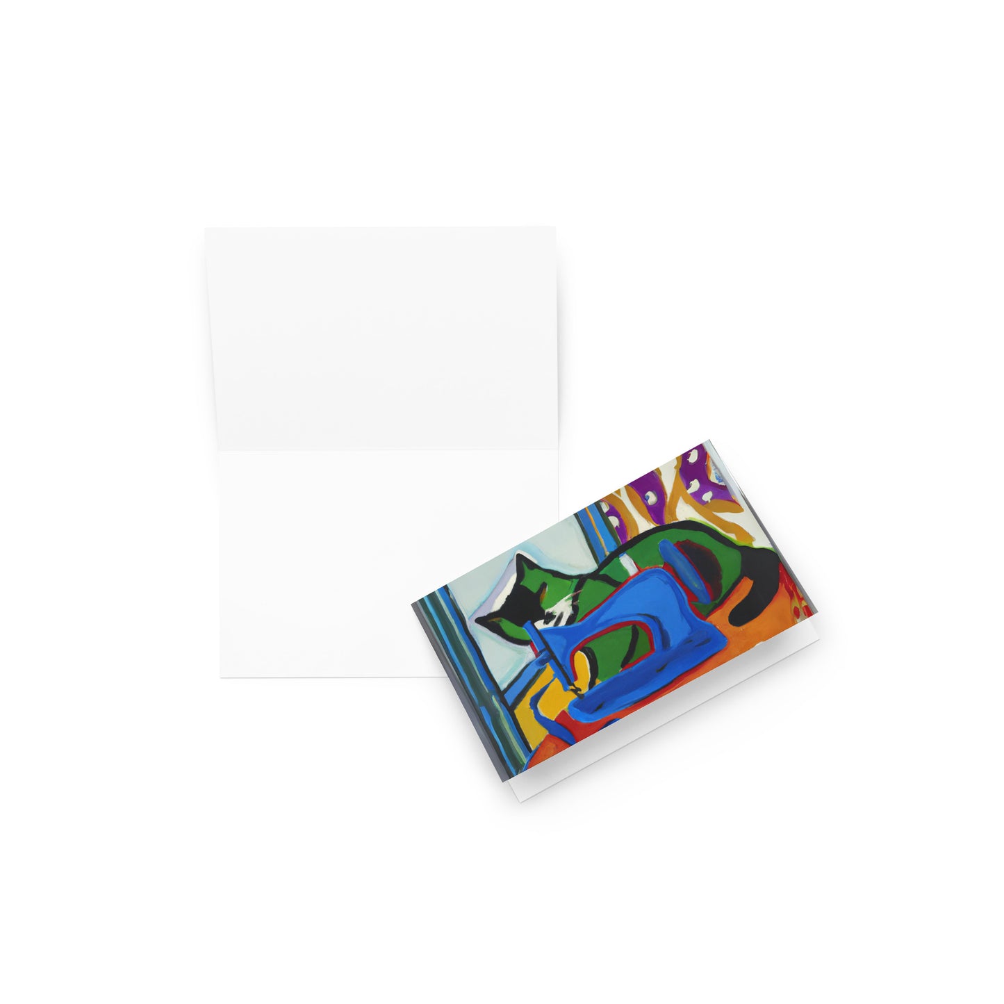 Sewing Cat 15 Blank Card