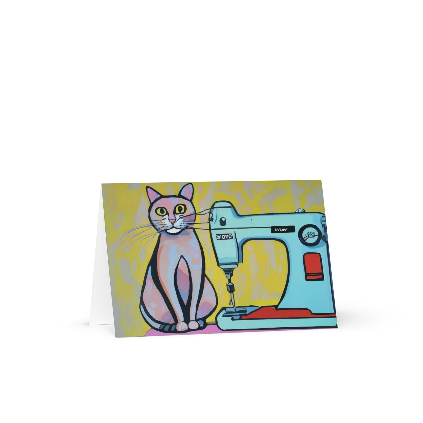 Sewing Cat 8 Blank Card