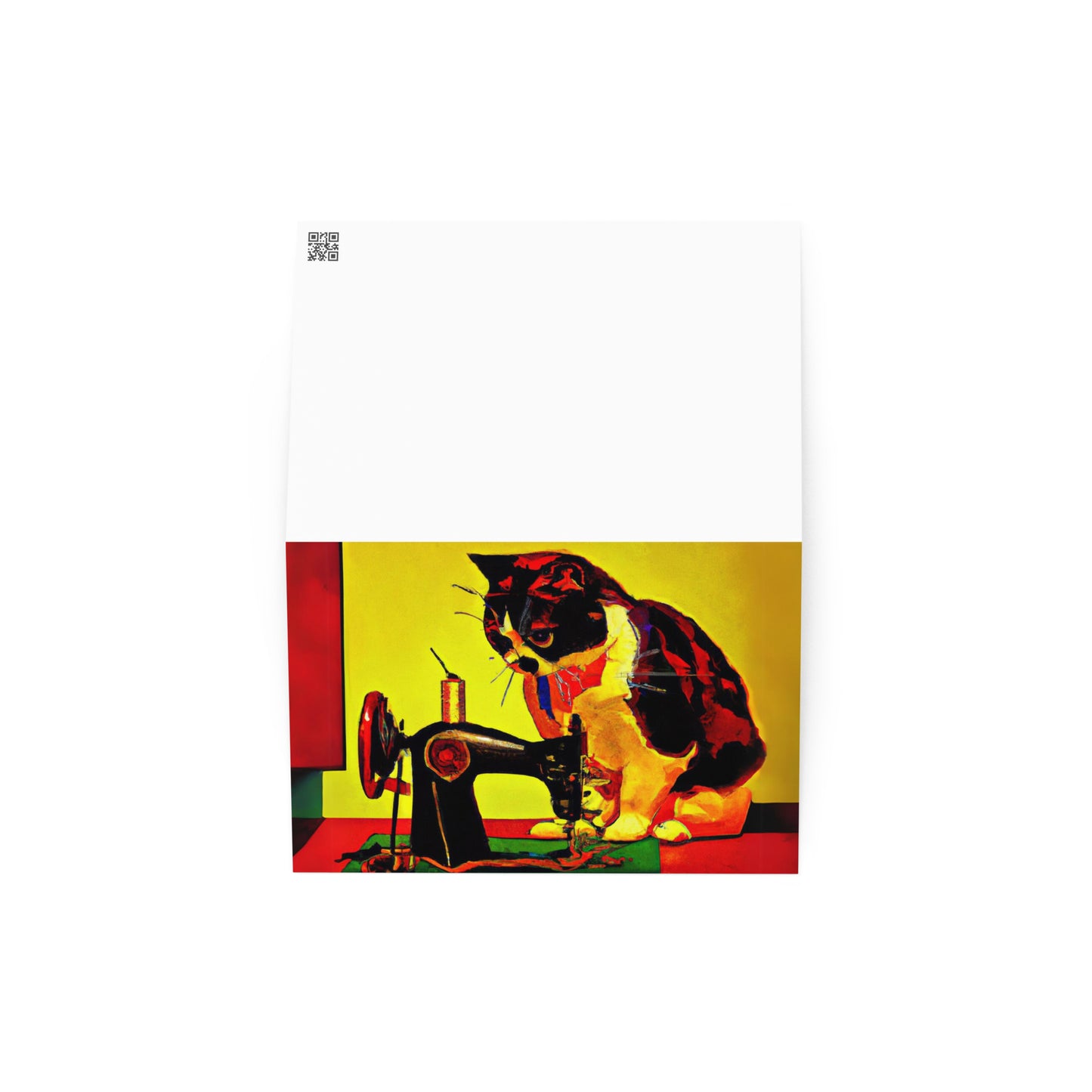 Sewing Cat 23 Blank Card