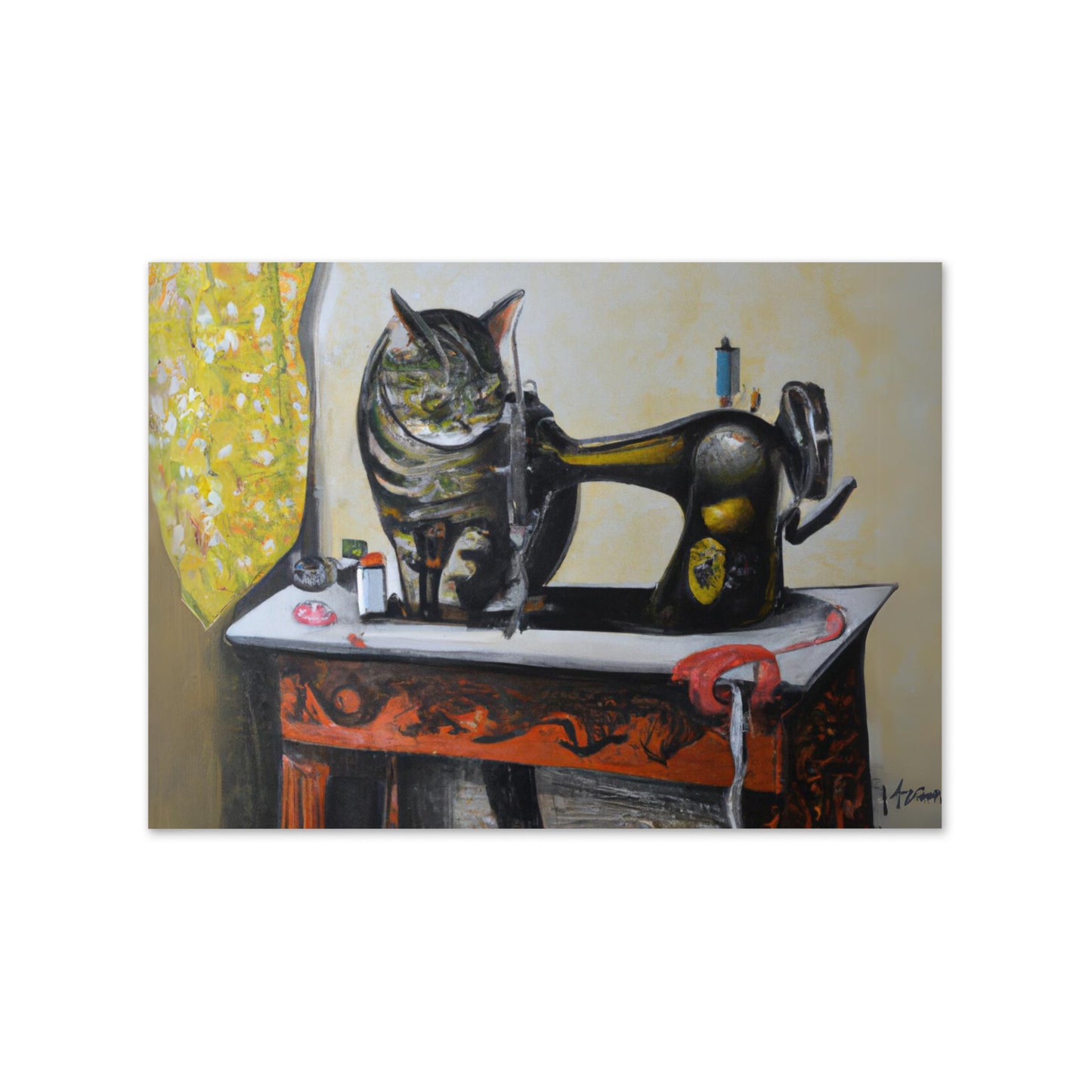 Sewing Cats Greeting card, birthday card for sewing enthusiast, teacher appreciation card, thank you card for cat loving friend