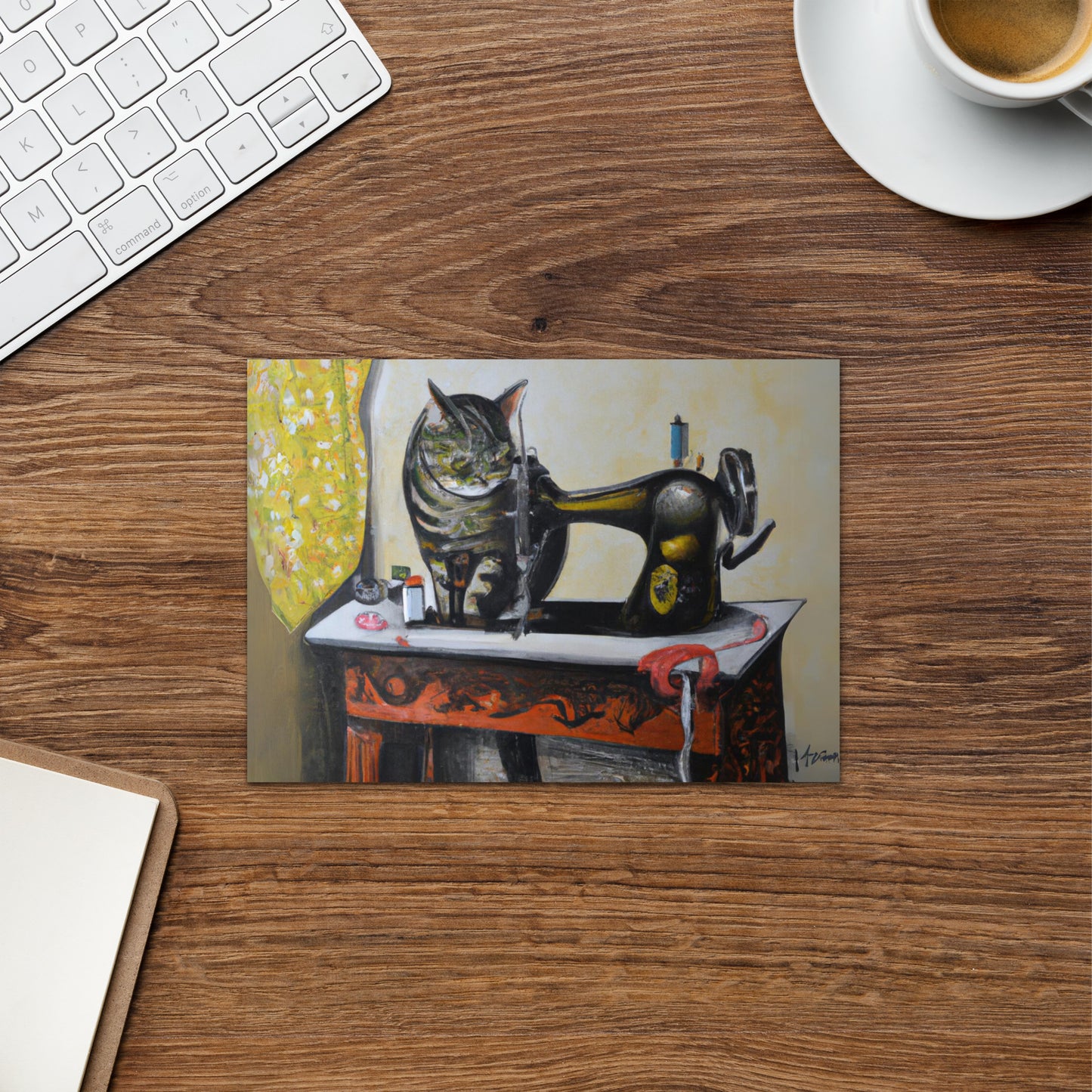 Sewing Cats Greeting card, birthday card for sewing enthusiast, teacher appreciation card, thank you card for cat loving friend