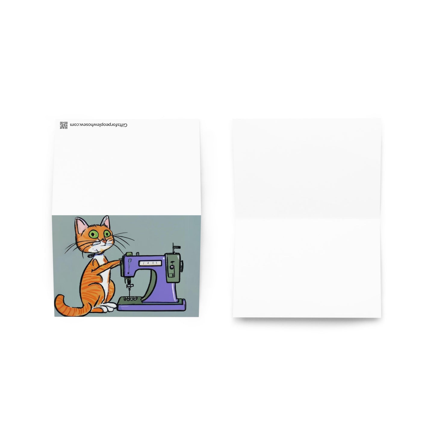 Sewing Cats Greeting card, birthday card for sewing enthusiast, teacher appreciation card, thank you card for cat loving friend