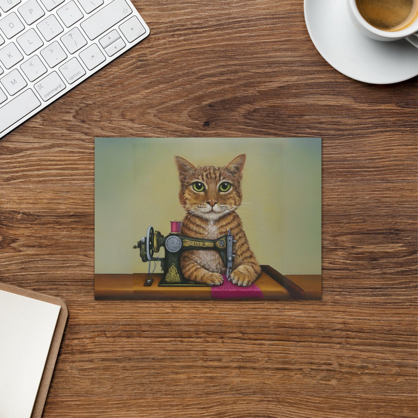 Sewing Cat 26 Greeting Card