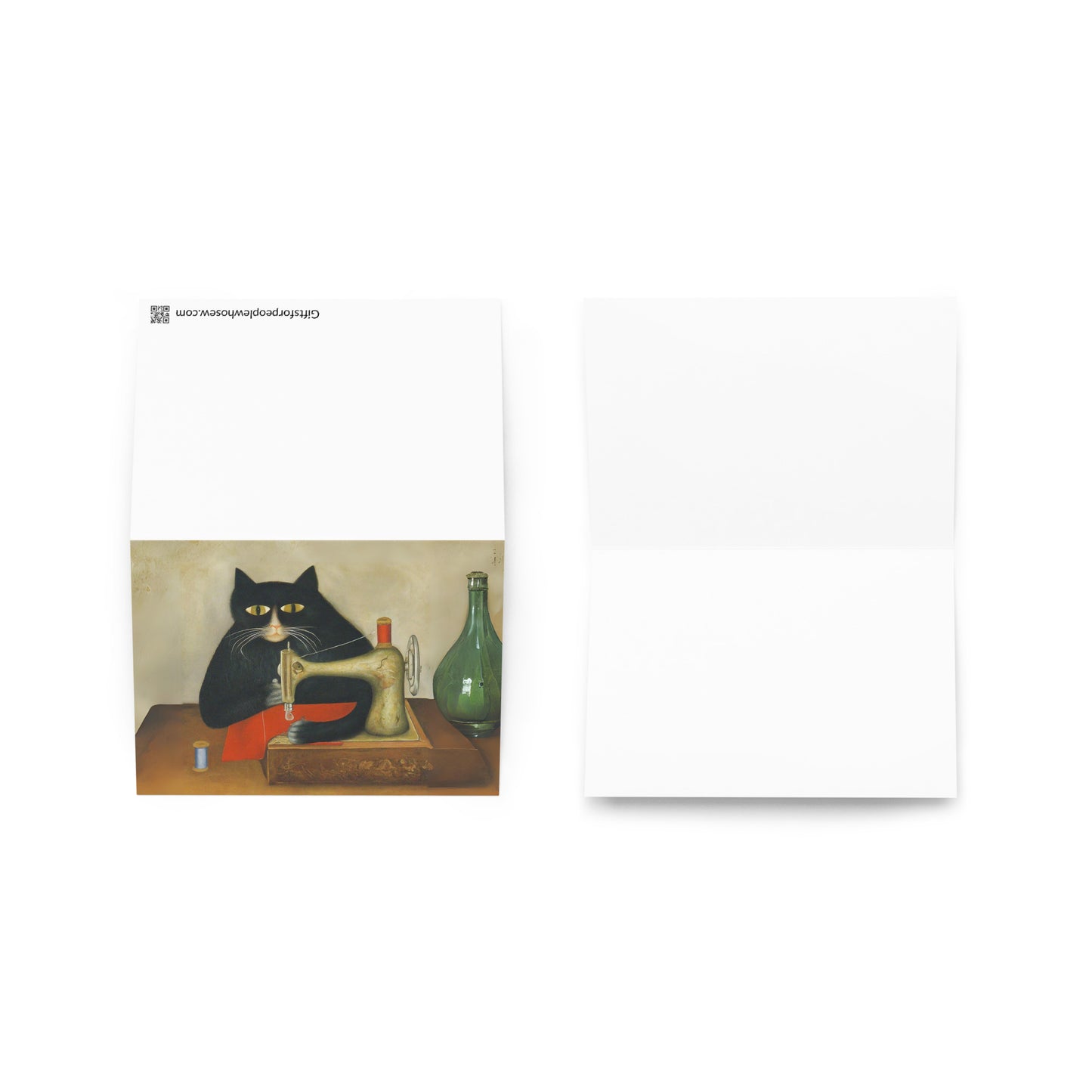Sewing Cat 27 Greeting Card