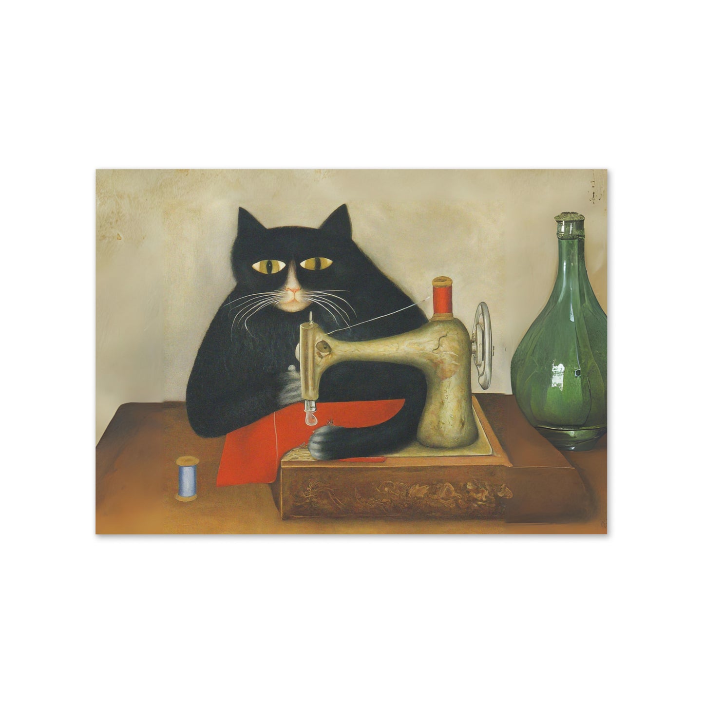 Sewing Cat 27 Greeting Card