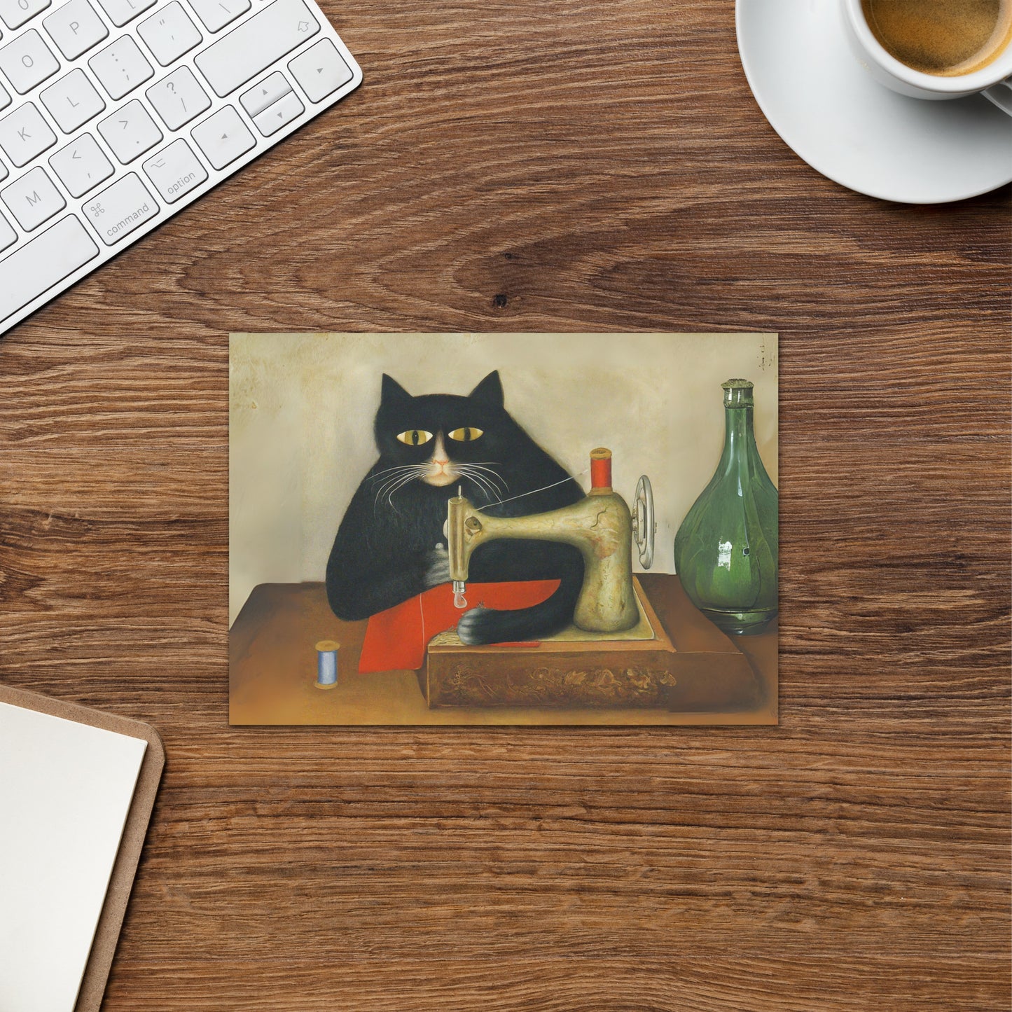 Sewing Cat 27 Greeting Card