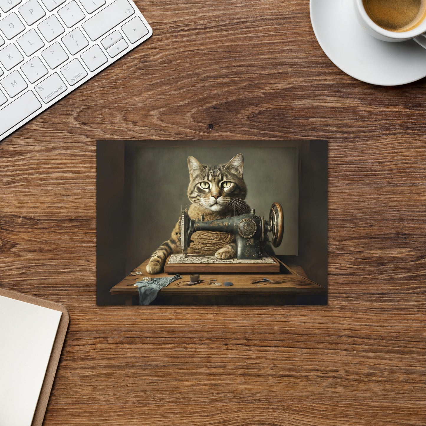 Sewing Cat 32 Greeting Card