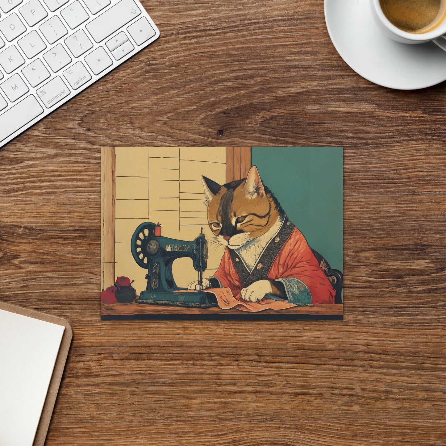 Tailor Cat Greeting Card