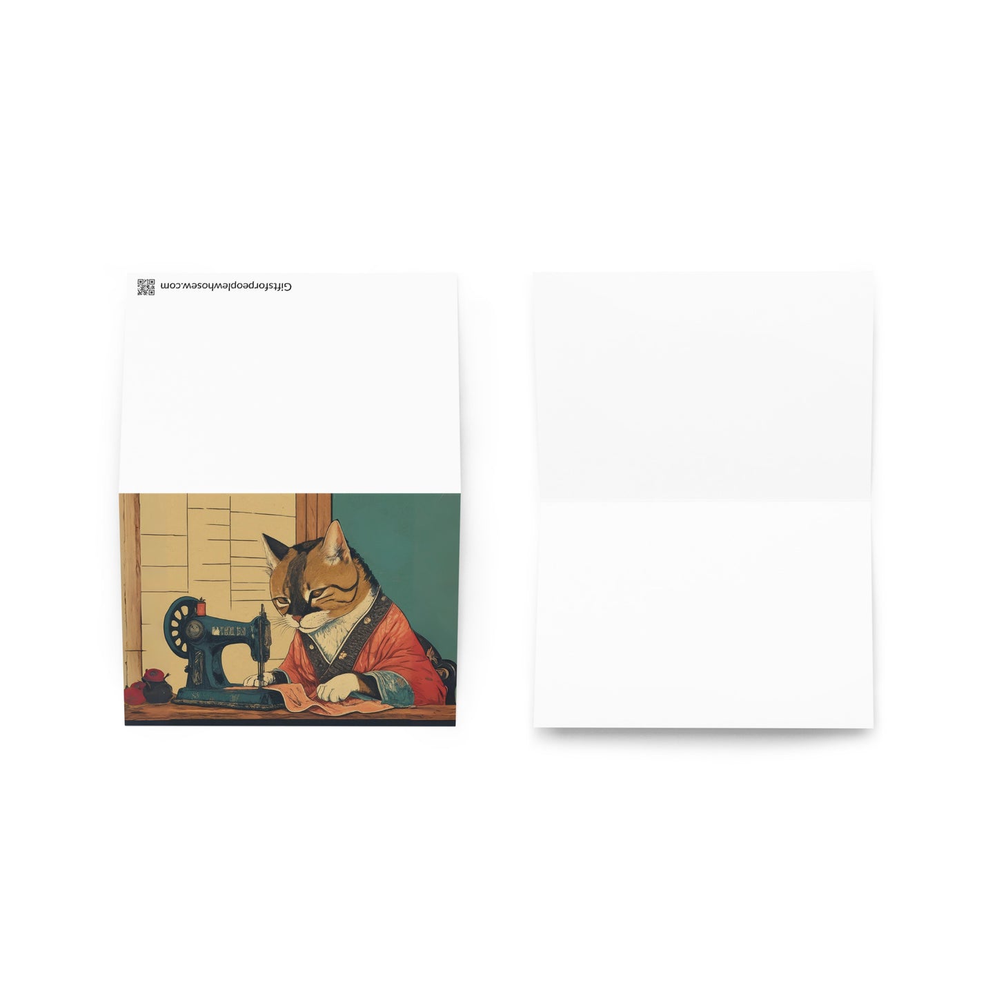 Tailor Cat Greeting Card