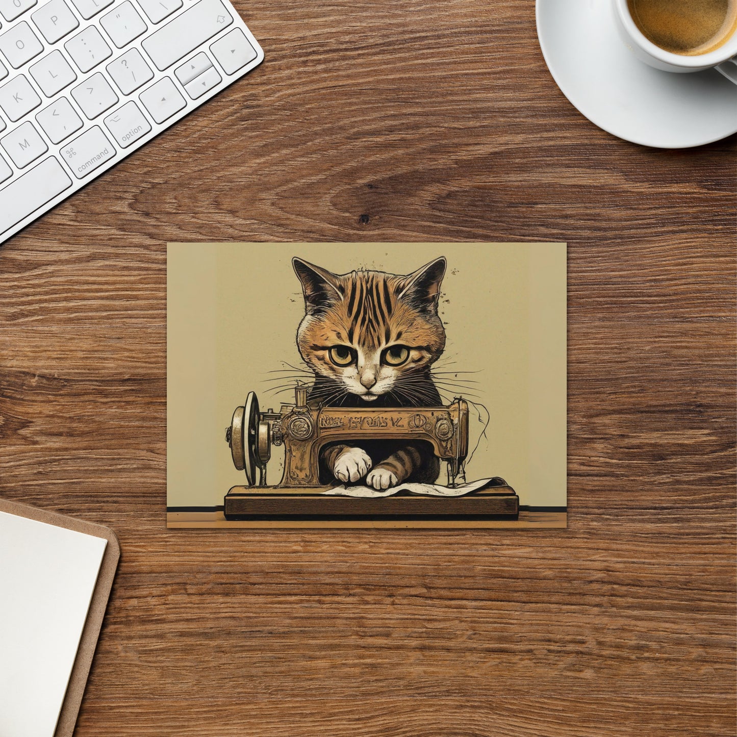 Sewing Cat C2 Greeting Card