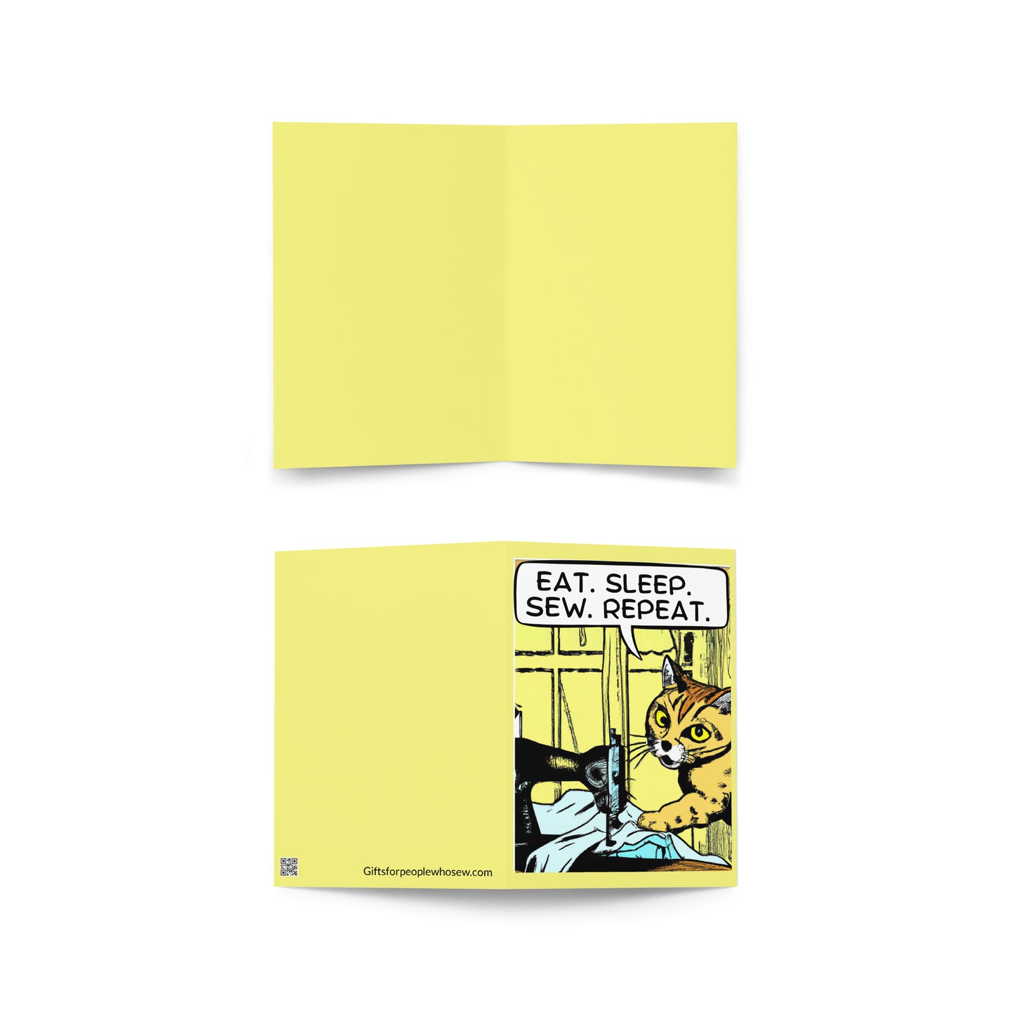 Eat. Sleep. Sew. Repeat. Greeting Card