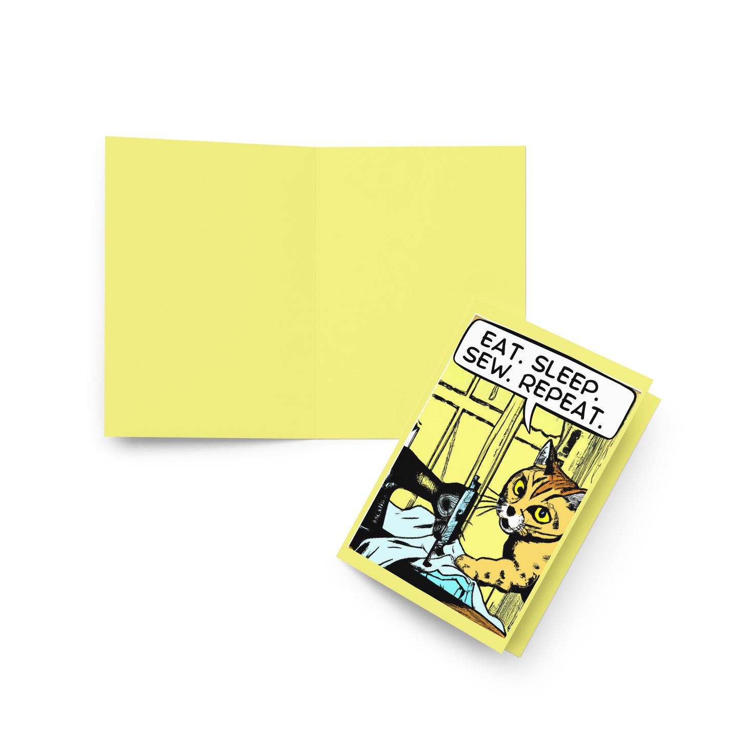 Eat. Sleep. Sew. Repeat. Greeting Card