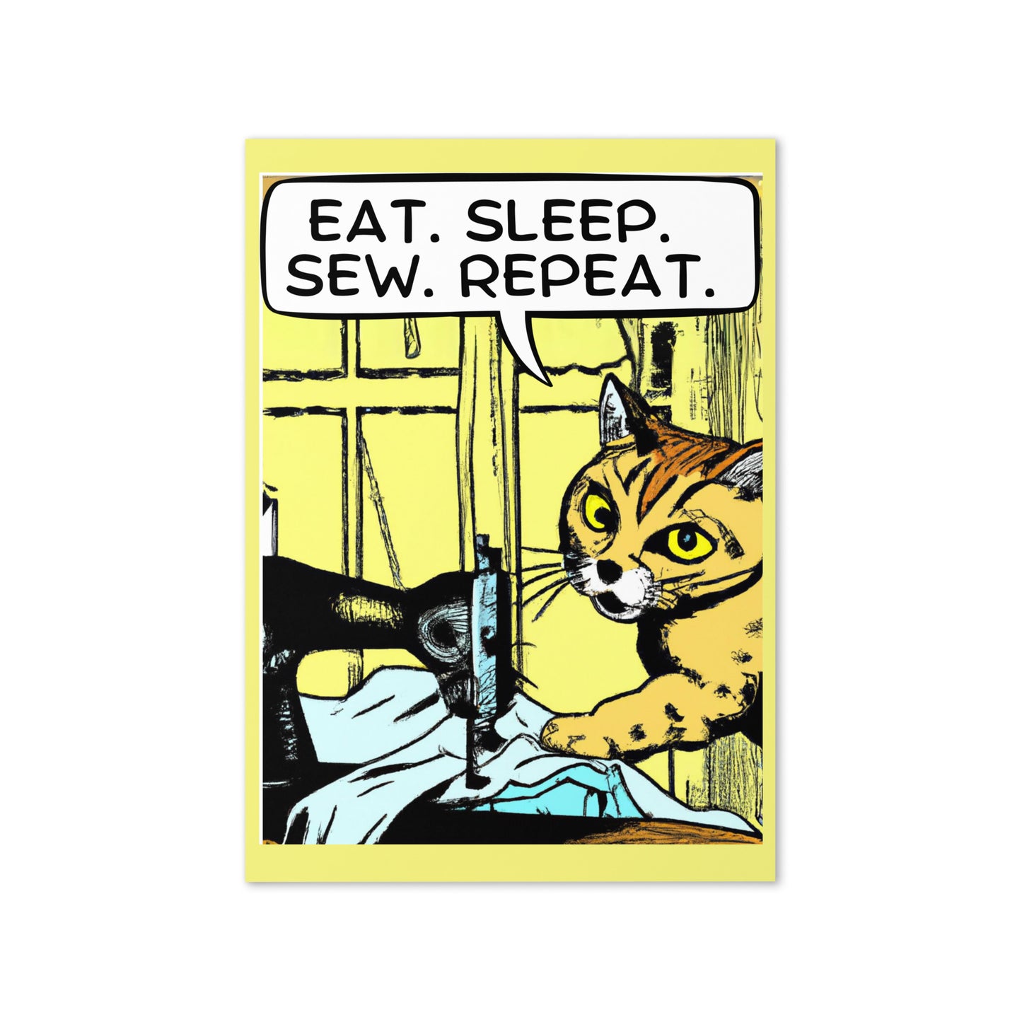 Eat. Sleep. Sew. Repeat. Greeting Card