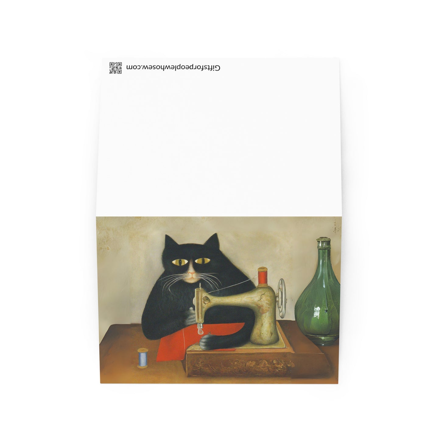 Sewing Cat 27 Greeting Card