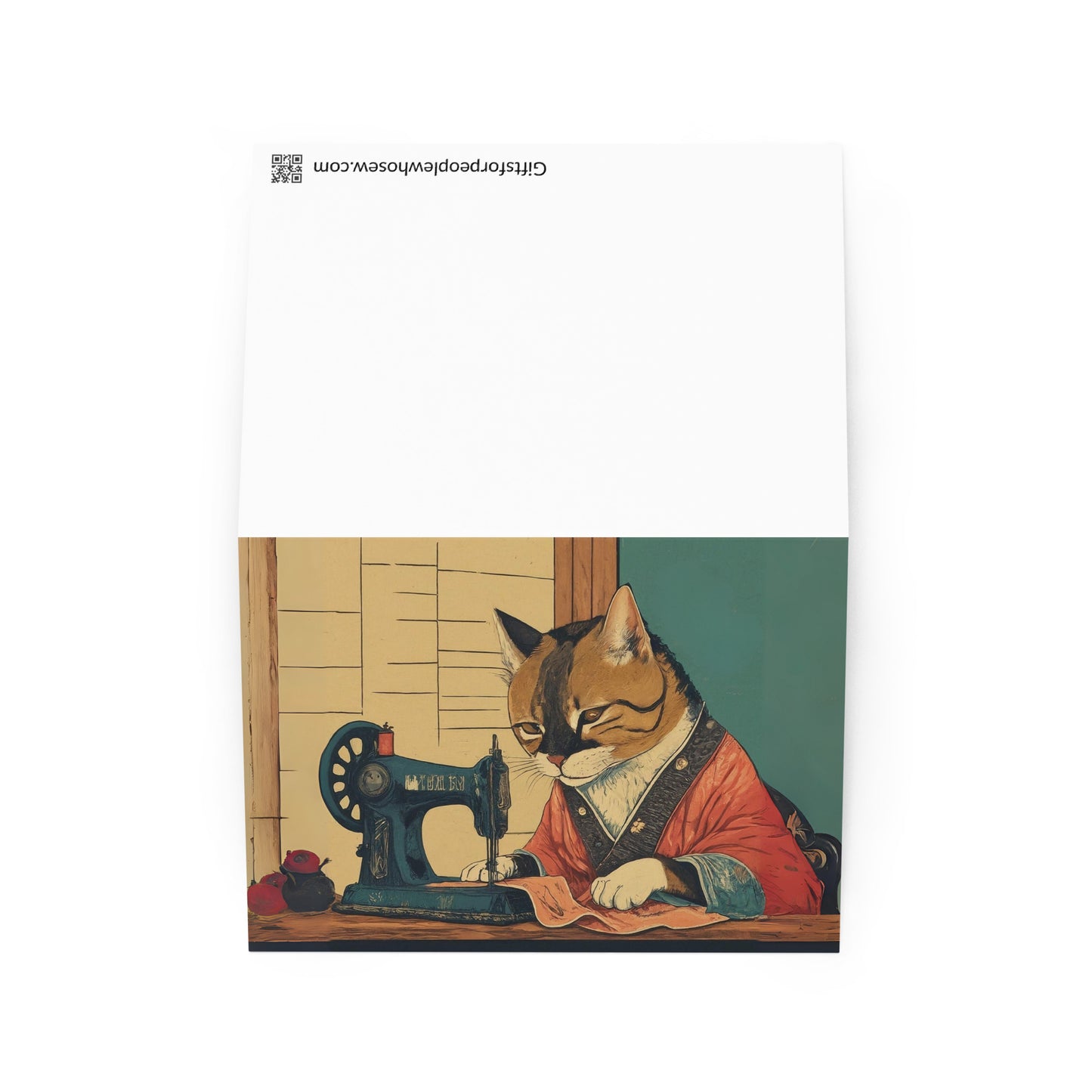 Tailor Cat Greeting Card