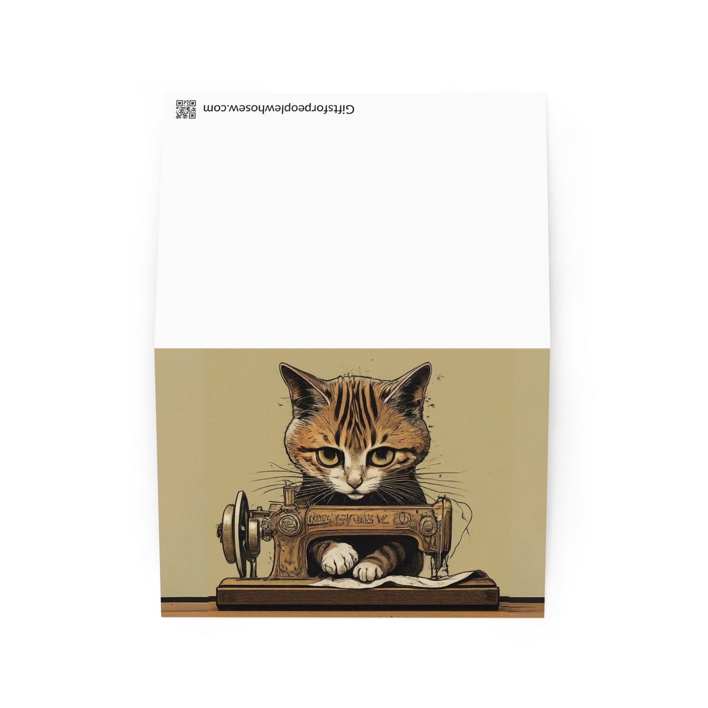 Sewing Cat C2 Greeting Card