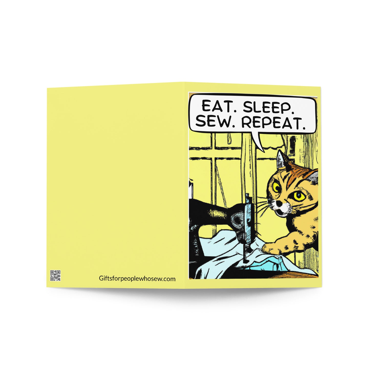 Eat. Sleep. Sew. Repeat. Greeting Card