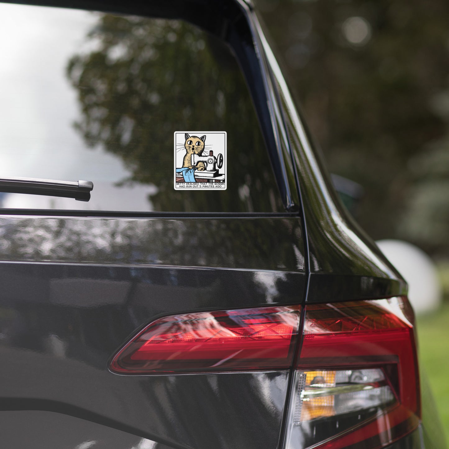 Betty Bobbin Cat Sticker